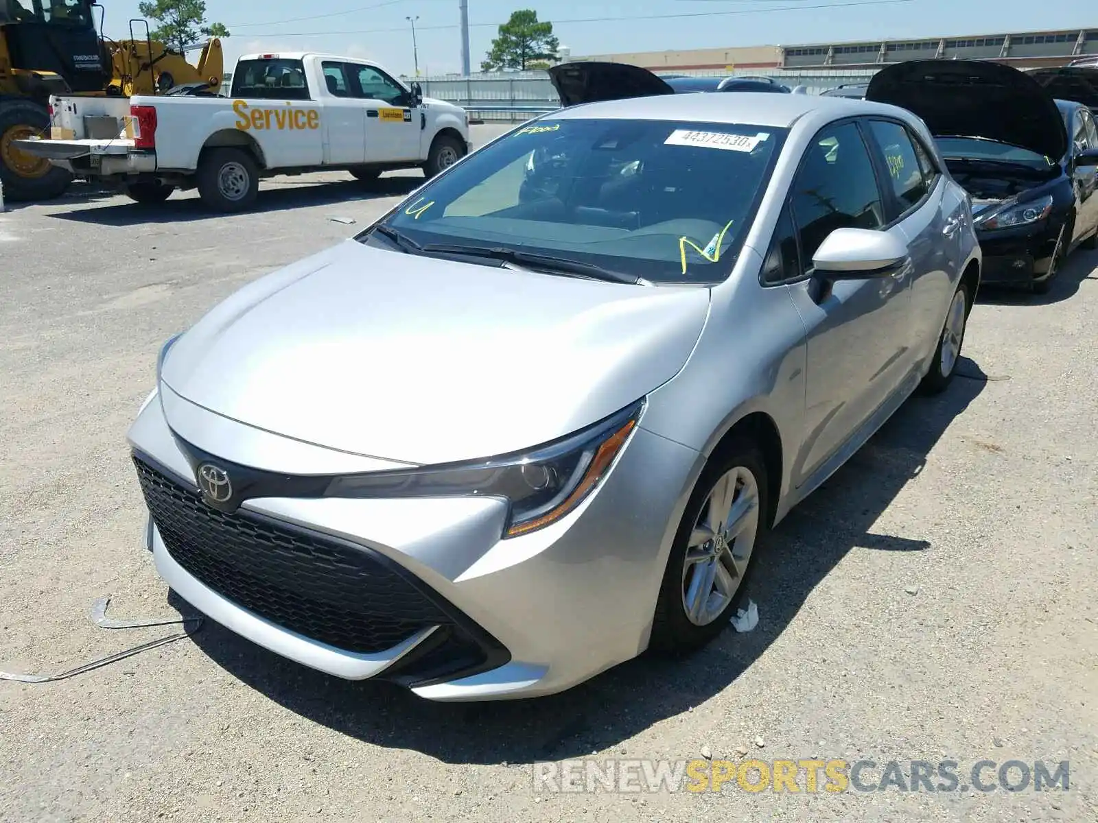 2 Photograph of a damaged car JTNK4RBE8K3022948 TOYOTA COROLLA 2019