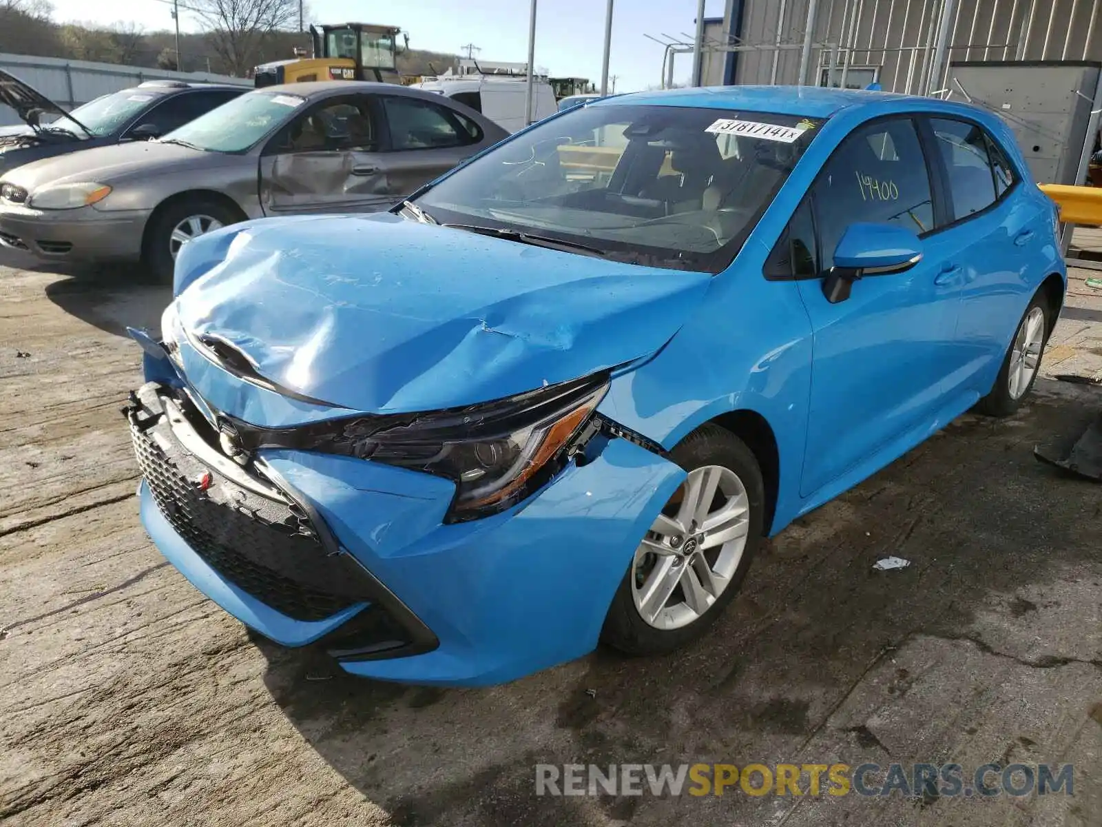 2 Photograph of a damaged car JTNK4RBE8K3034128 TOYOTA COROLLA 2019