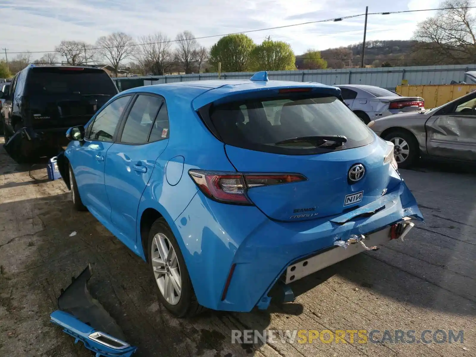 3 Photograph of a damaged car JTNK4RBE8K3034128 TOYOTA COROLLA 2019