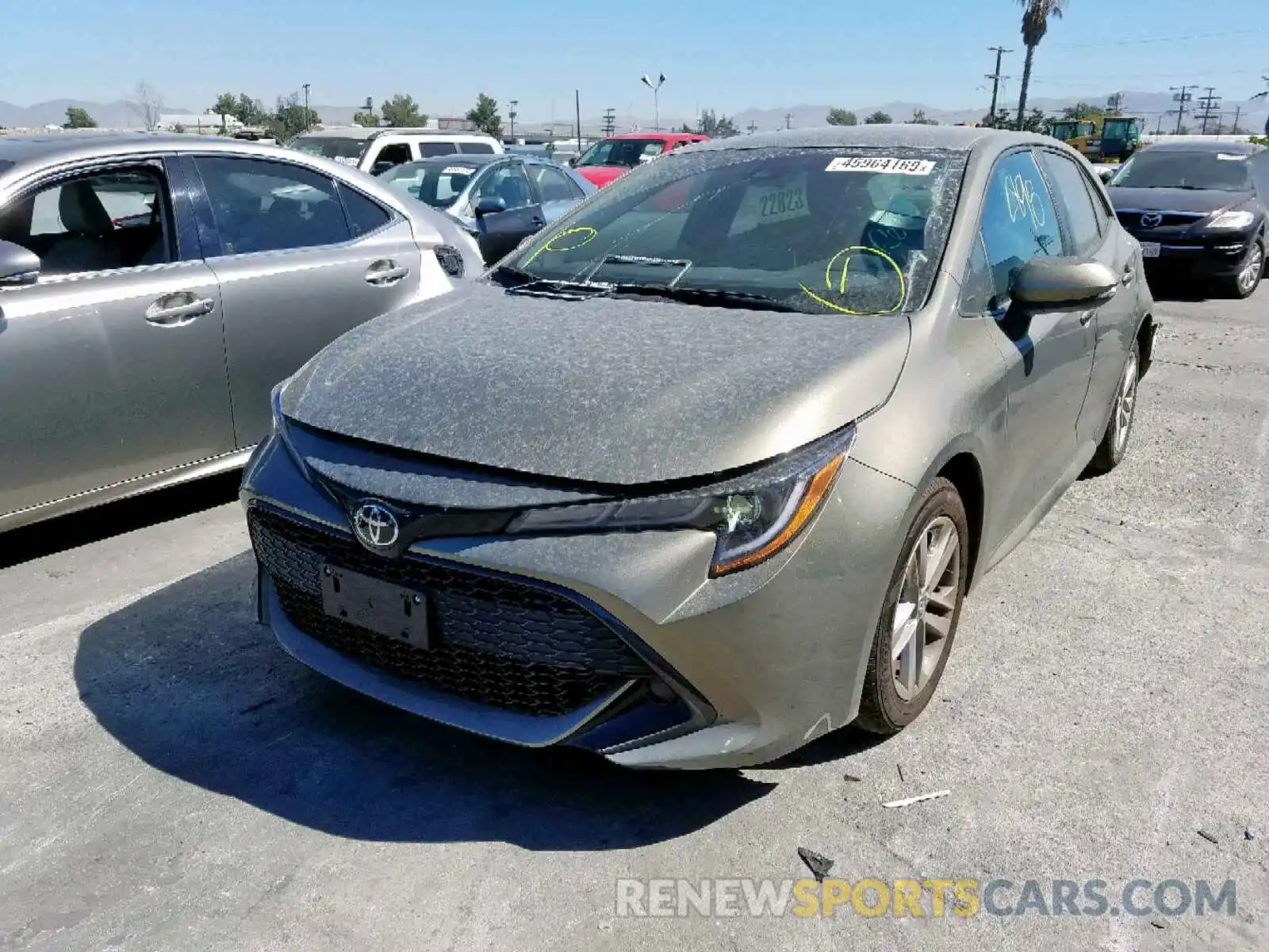 2 Photograph of a damaged car JTNK4RBE8K3034243 TOYOTA COROLLA 2019