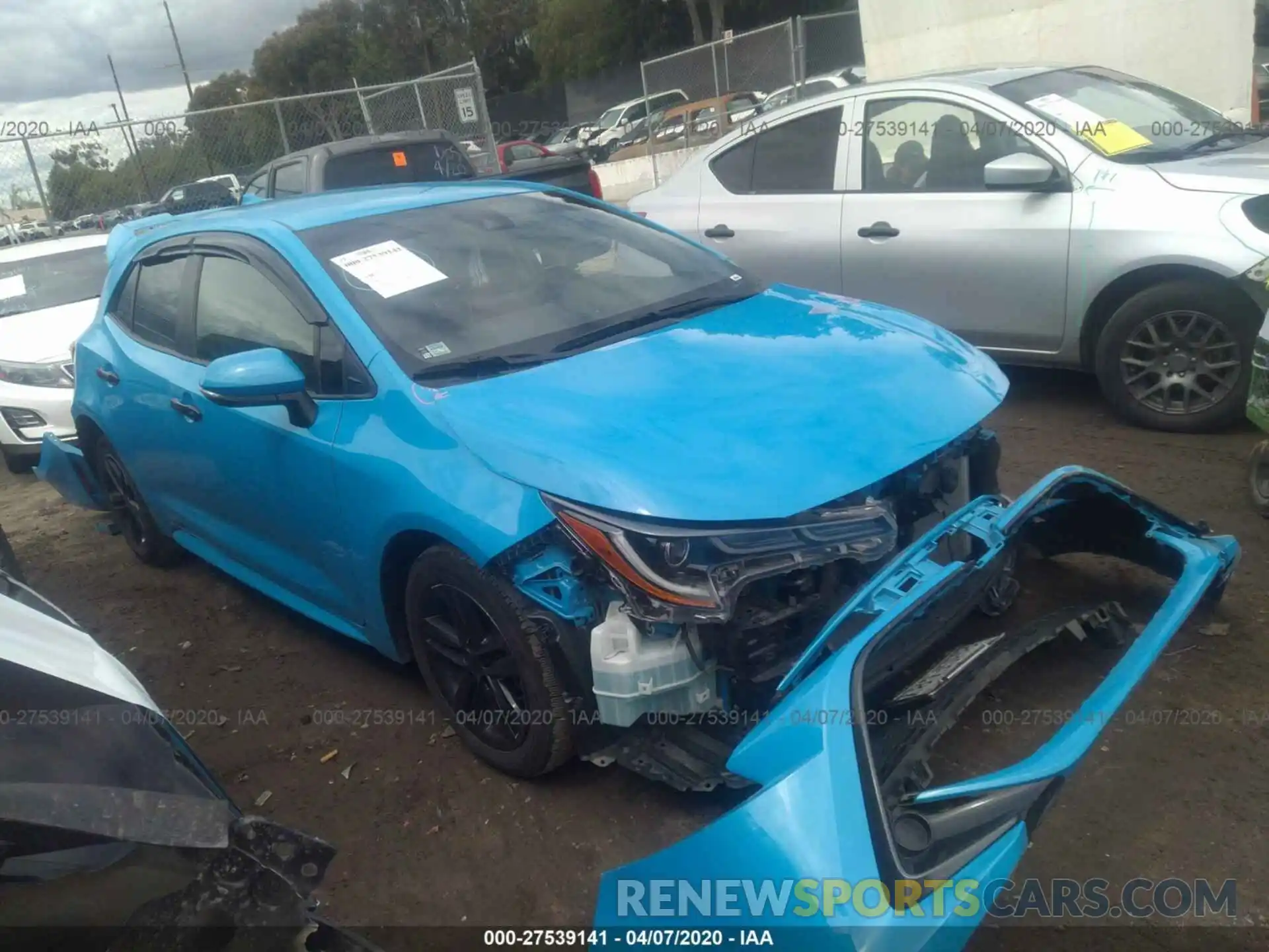 1 Photograph of a damaged car JTNK4RBE8K3035148 TOYOTA COROLLA 2019