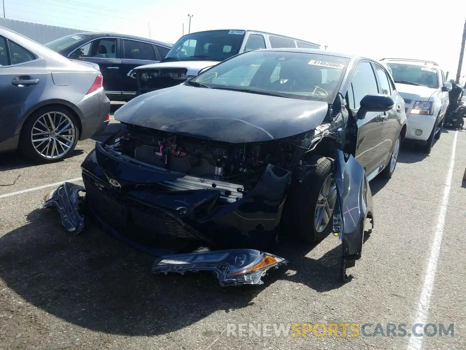 2 Photograph of a damaged car JTNK4RBE8K3035165 TOYOTA COROLLA 2019