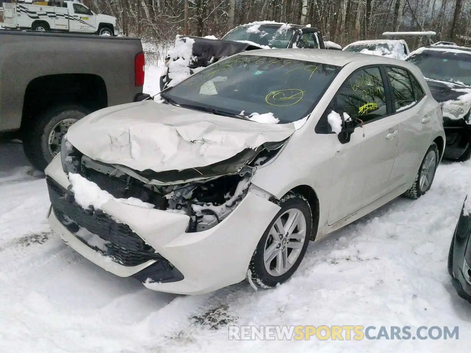 2 Photograph of a damaged car JTNK4RBE8K3035294 TOYOTA COROLLA 2019