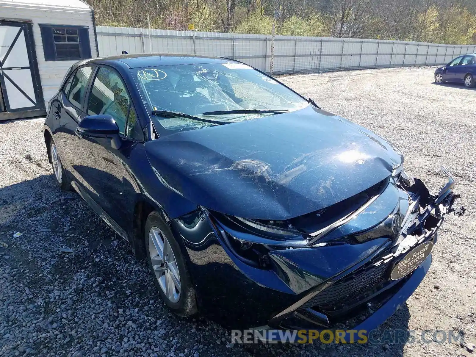 1 Photograph of a damaged car JTNK4RBE8K3037062 TOYOTA COROLLA 2019