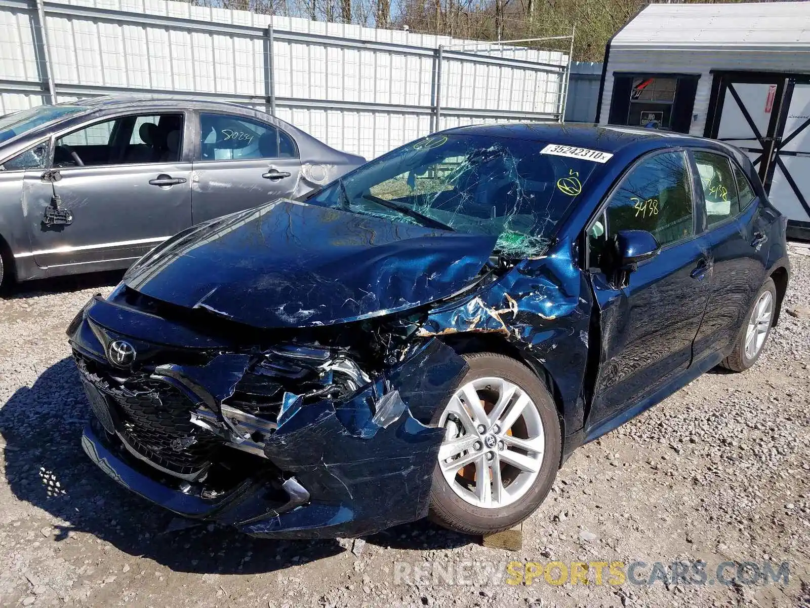 2 Photograph of a damaged car JTNK4RBE8K3037062 TOYOTA COROLLA 2019