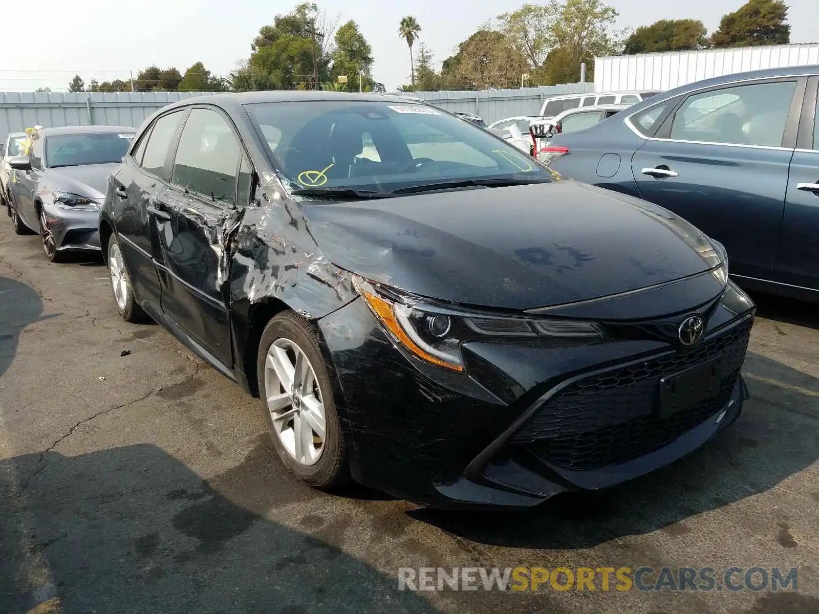 1 Photograph of a damaged car JTNK4RBE8K3037272 TOYOTA COROLLA 2019