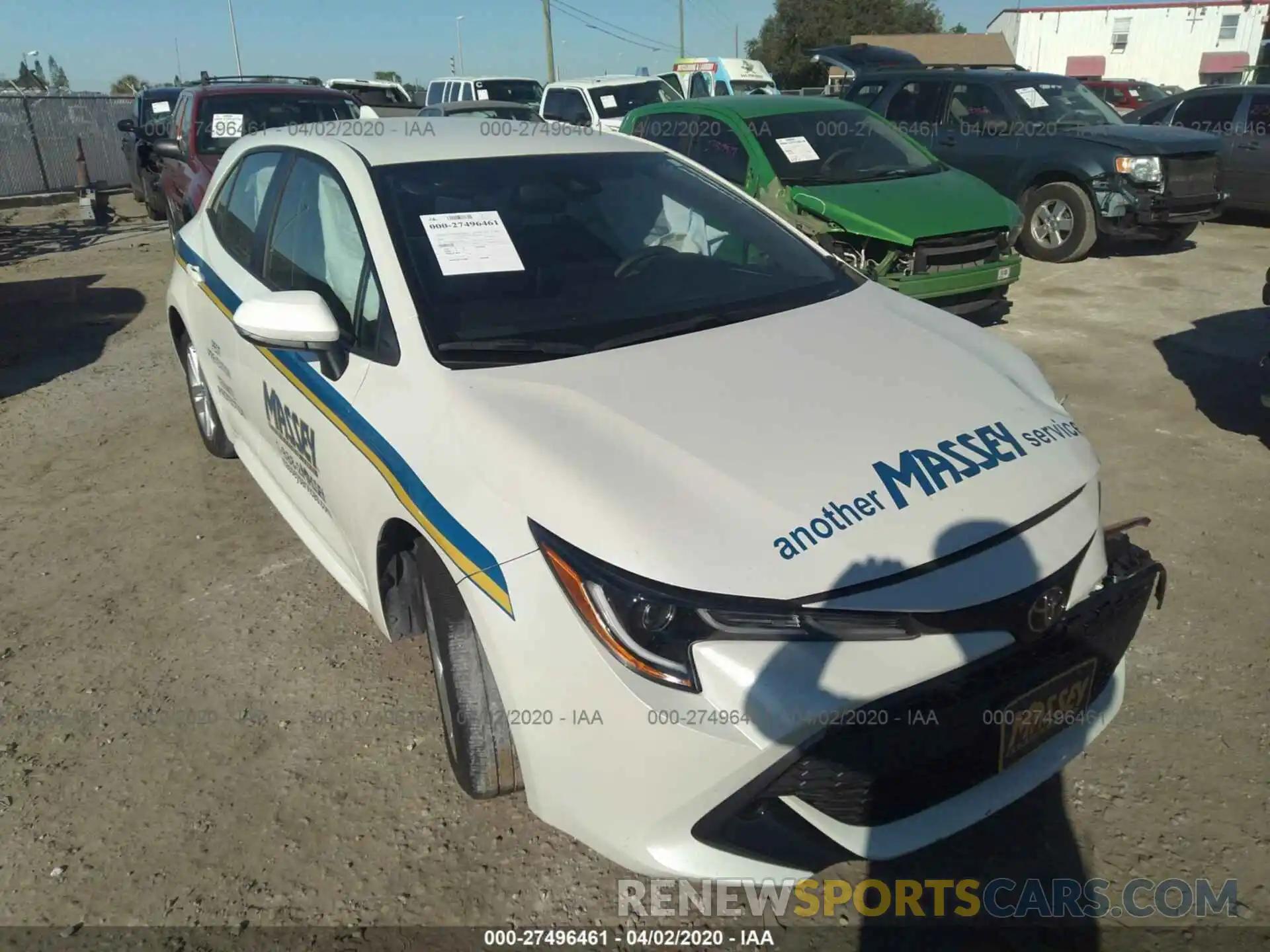 1 Photograph of a damaged car JTNK4RBE8K3038051 TOYOTA COROLLA 2019