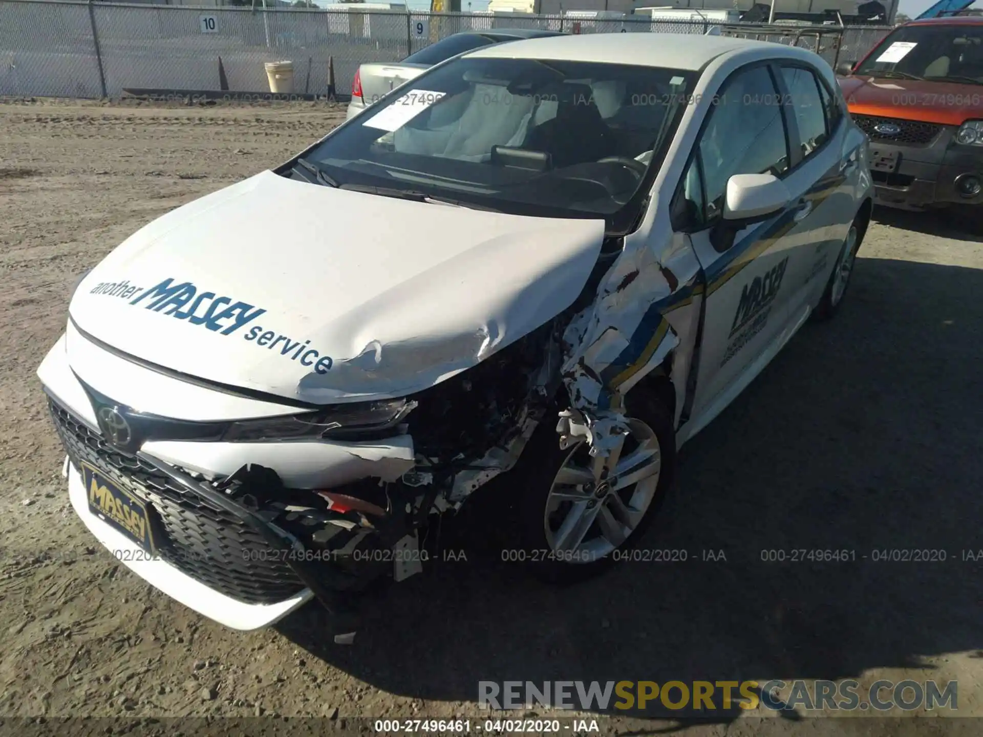 2 Photograph of a damaged car JTNK4RBE8K3038051 TOYOTA COROLLA 2019