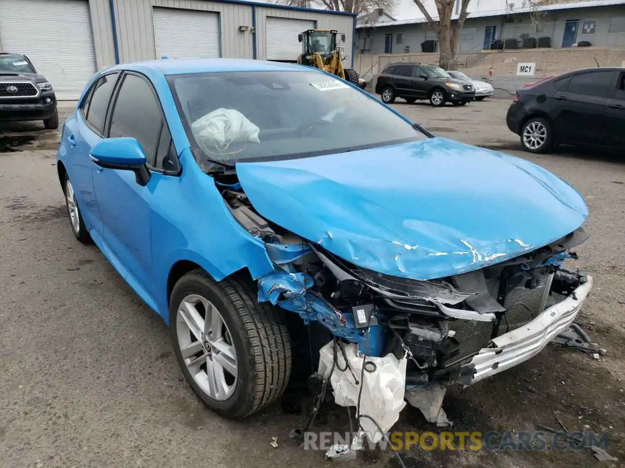 1 Photograph of a damaged car JTNK4RBE8K3040463 TOYOTA COROLLA 2019