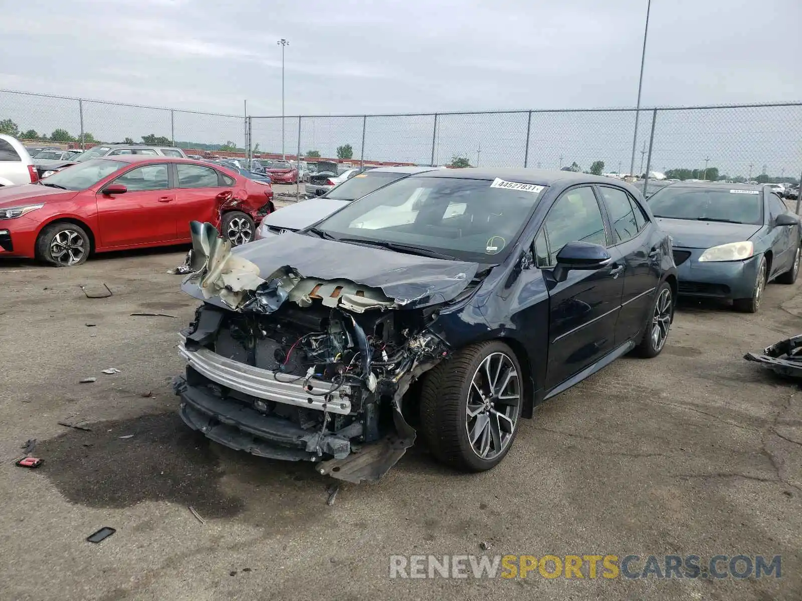 2 Photograph of a damaged car JTNK4RBE8K3040608 TOYOTA COROLLA 2019