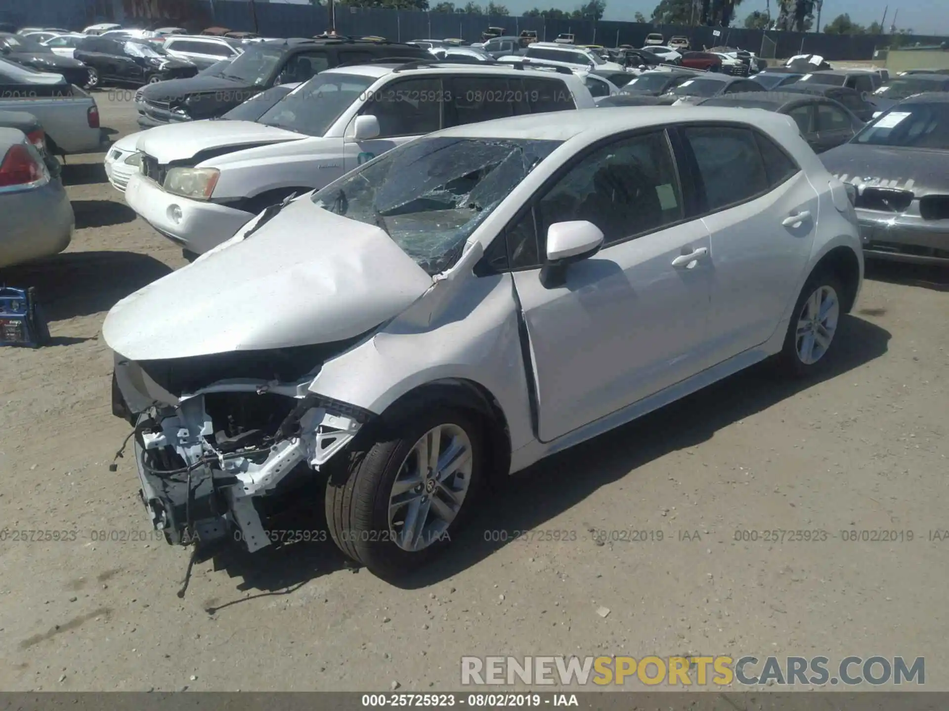 2 Photograph of a damaged car JTNK4RBE8K3040642 TOYOTA COROLLA 2019