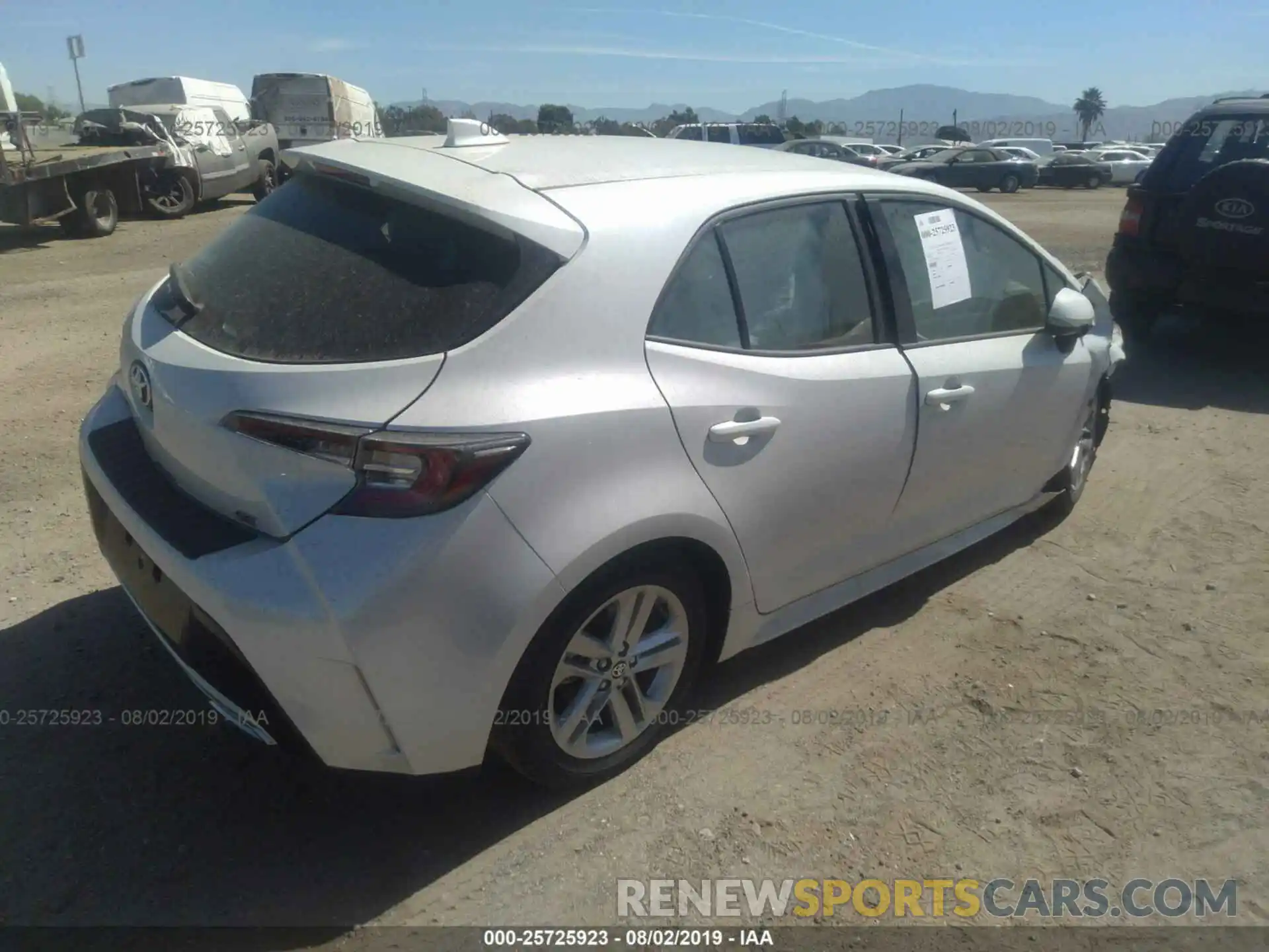 4 Photograph of a damaged car JTNK4RBE8K3040642 TOYOTA COROLLA 2019