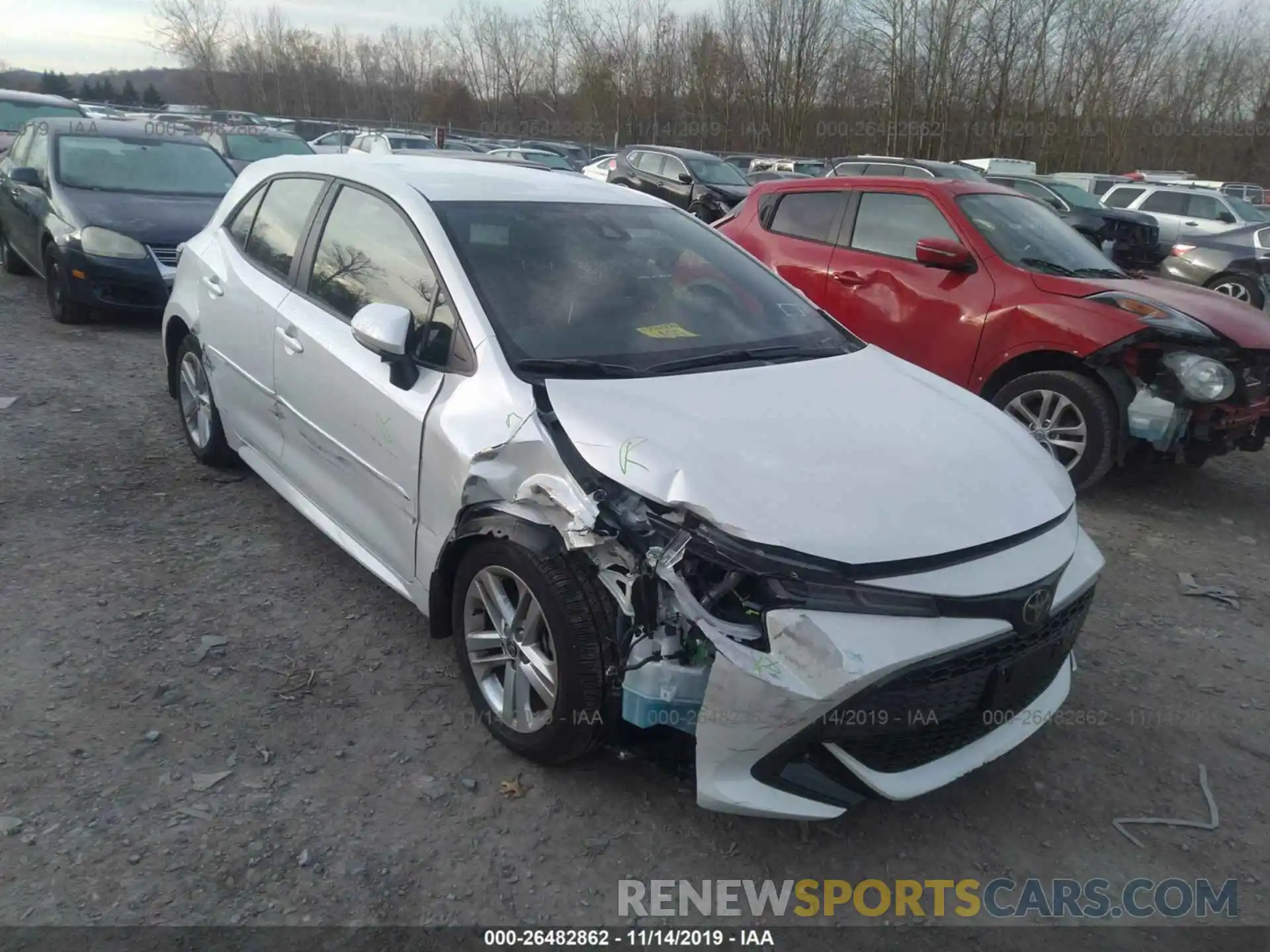 1 Photograph of a damaged car JTNK4RBE8K3041578 TOYOTA COROLLA 2019