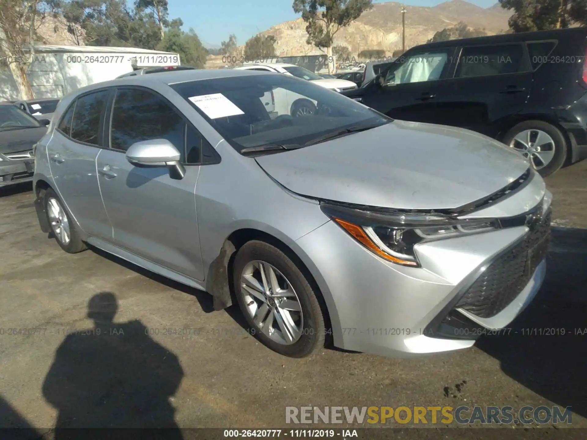 1 Photograph of a damaged car JTNK4RBE8K3043363 TOYOTA COROLLA 2019