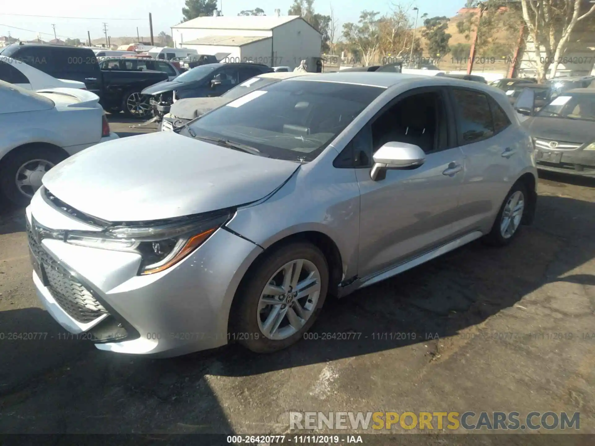 2 Photograph of a damaged car JTNK4RBE8K3043363 TOYOTA COROLLA 2019