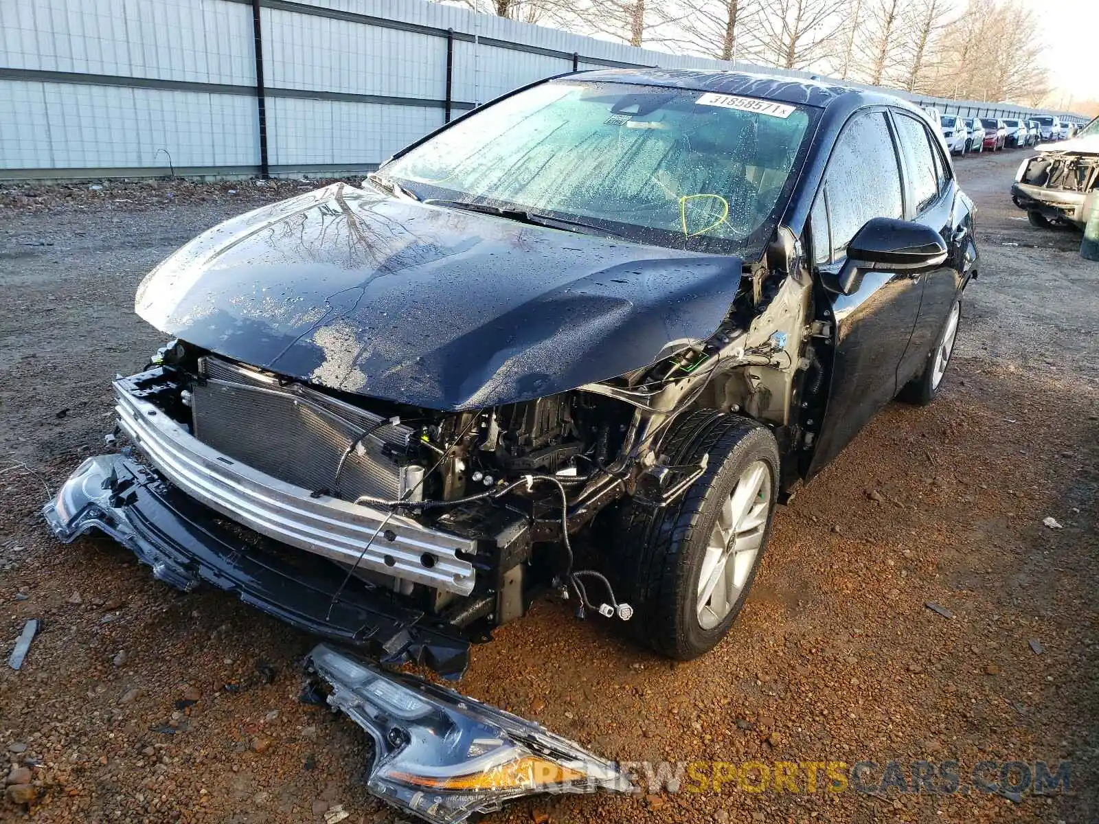 2 Photograph of a damaged car JTNK4RBE8K3045758 TOYOTA COROLLA 2019