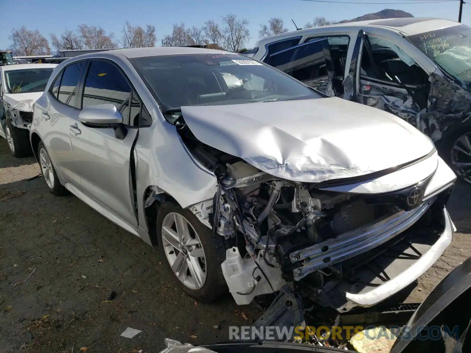 1 Photograph of a damaged car JTNK4RBE8K3046277 TOYOTA COROLLA 2019