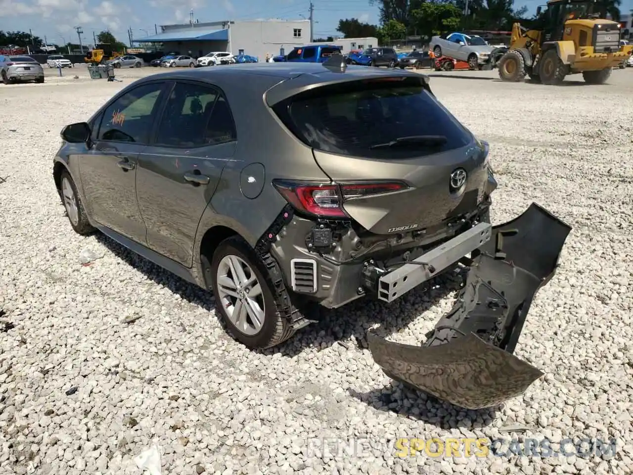 3 Photograph of a damaged car JTNK4RBE8K3052158 TOYOTA COROLLA 2019