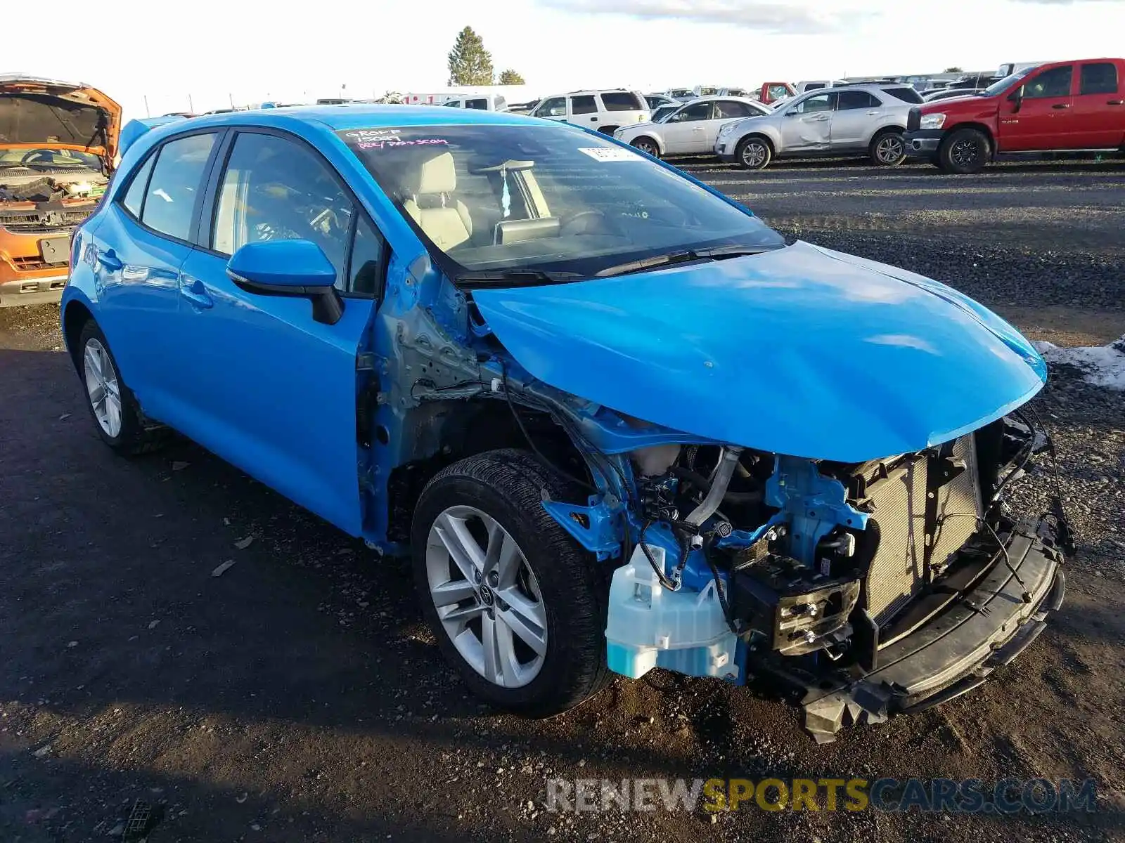 1 Photograph of a damaged car JTNK4RBE8K3052452 TOYOTA COROLLA 2019