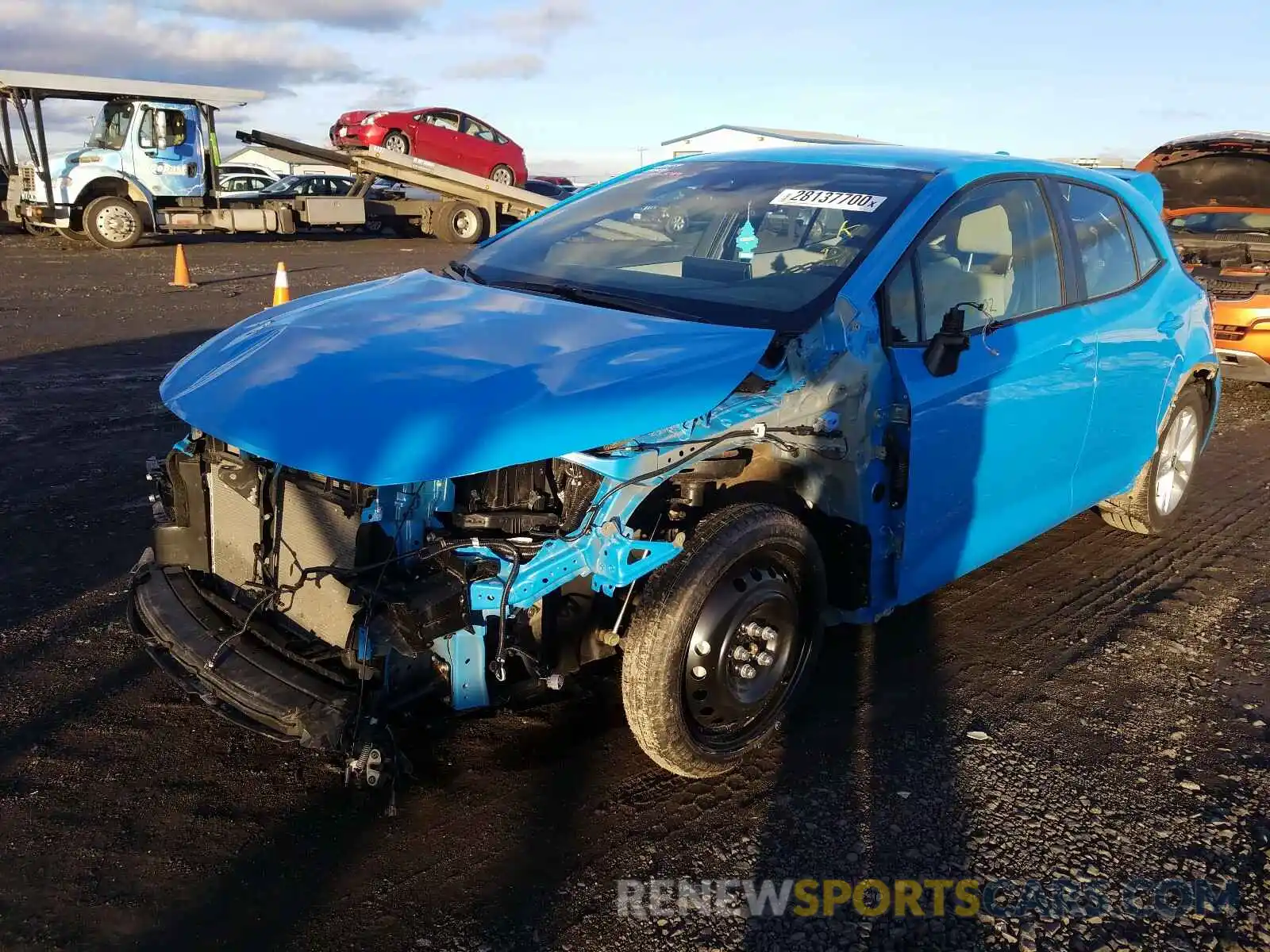 2 Photograph of a damaged car JTNK4RBE8K3052452 TOYOTA COROLLA 2019