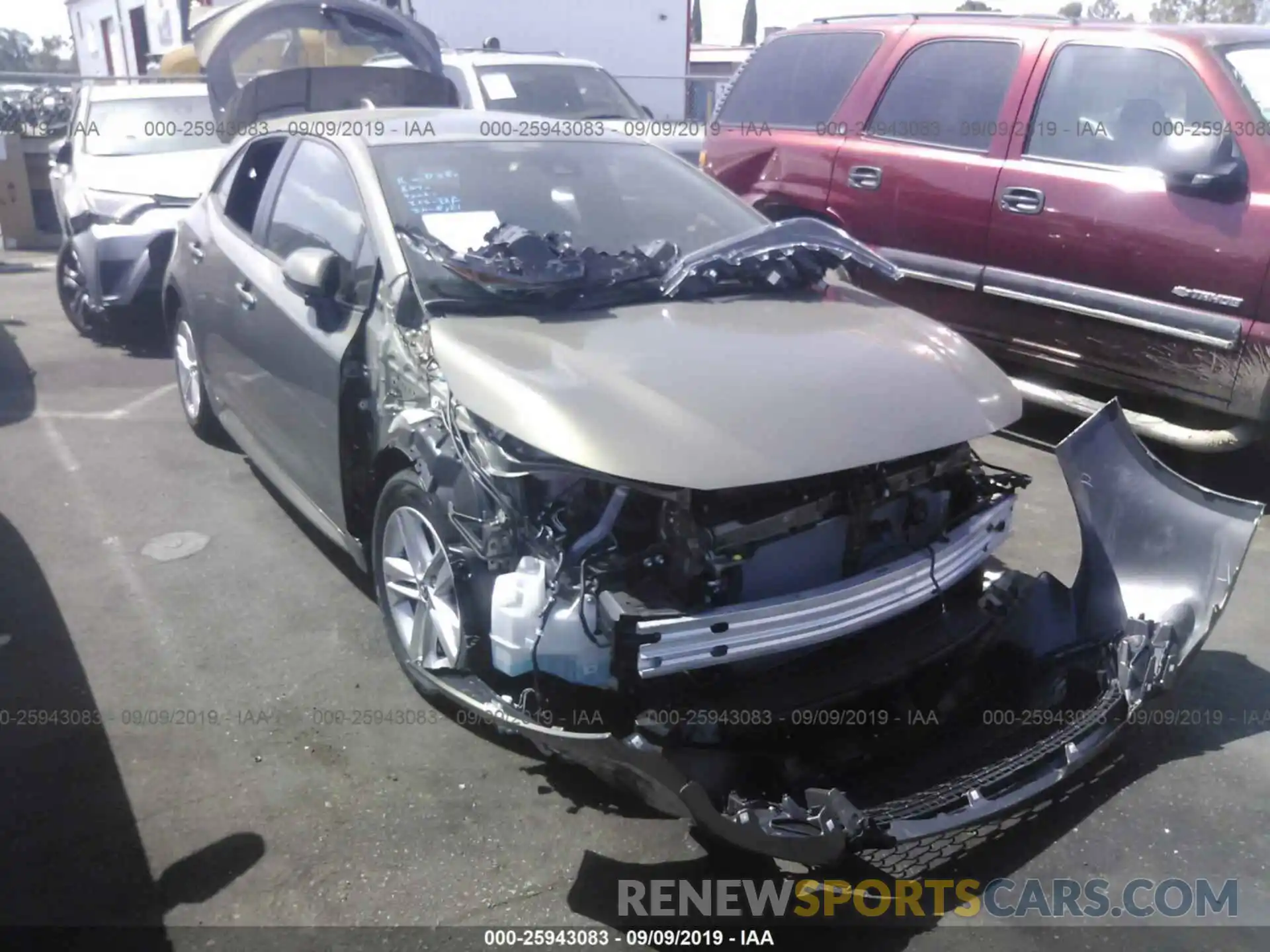 1 Photograph of a damaged car JTNK4RBE8K3052676 TOYOTA COROLLA 2019