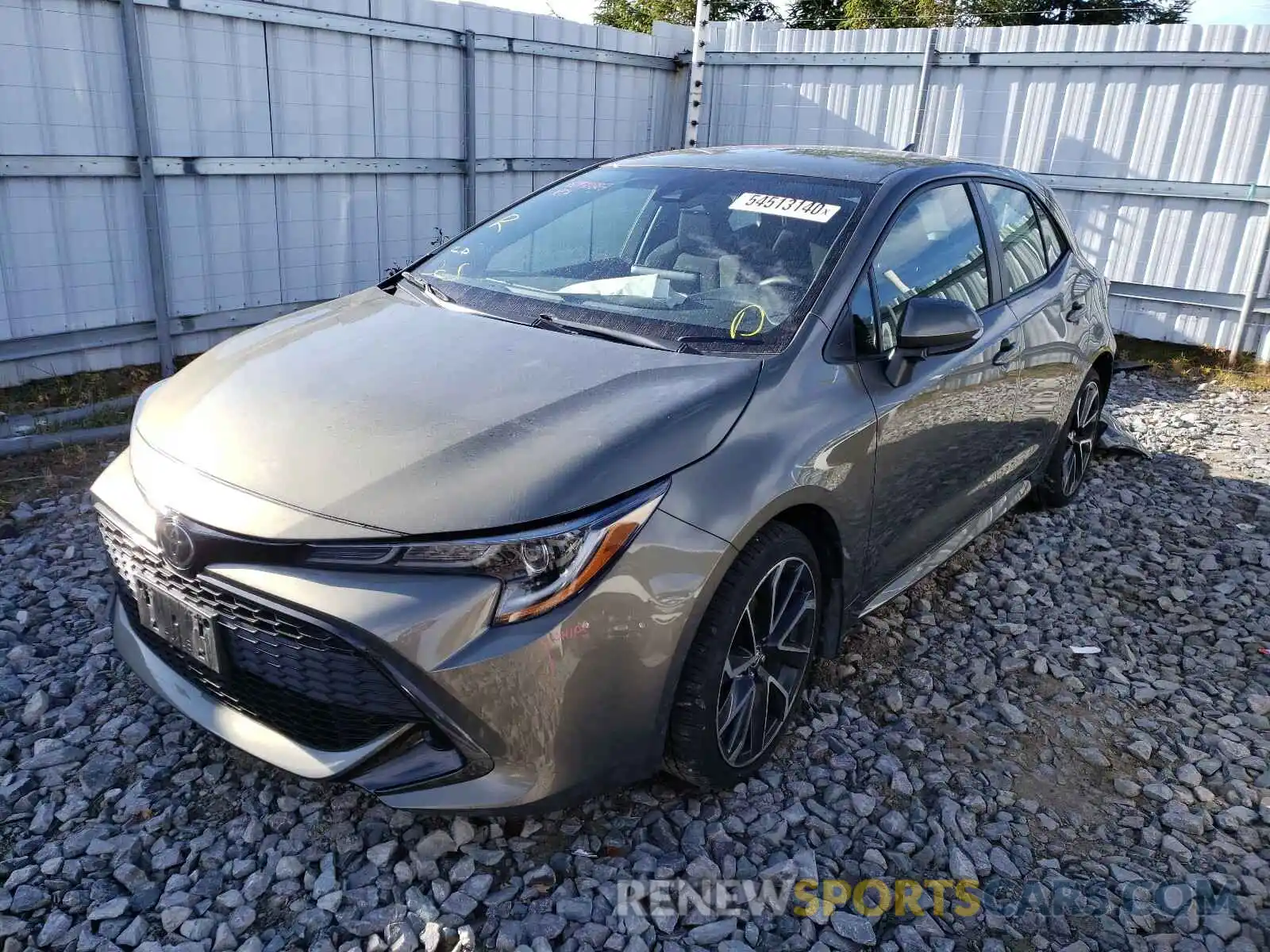 2 Photograph of a damaged car JTNK4RBE8K3055609 TOYOTA COROLLA 2019