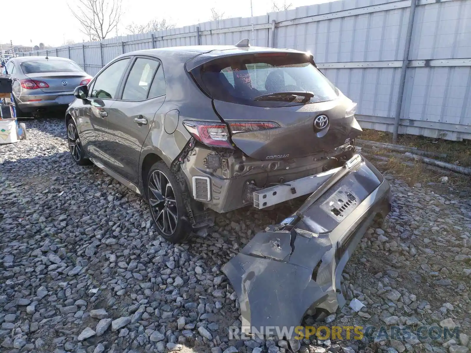 3 Photograph of a damaged car JTNK4RBE8K3055609 TOYOTA COROLLA 2019