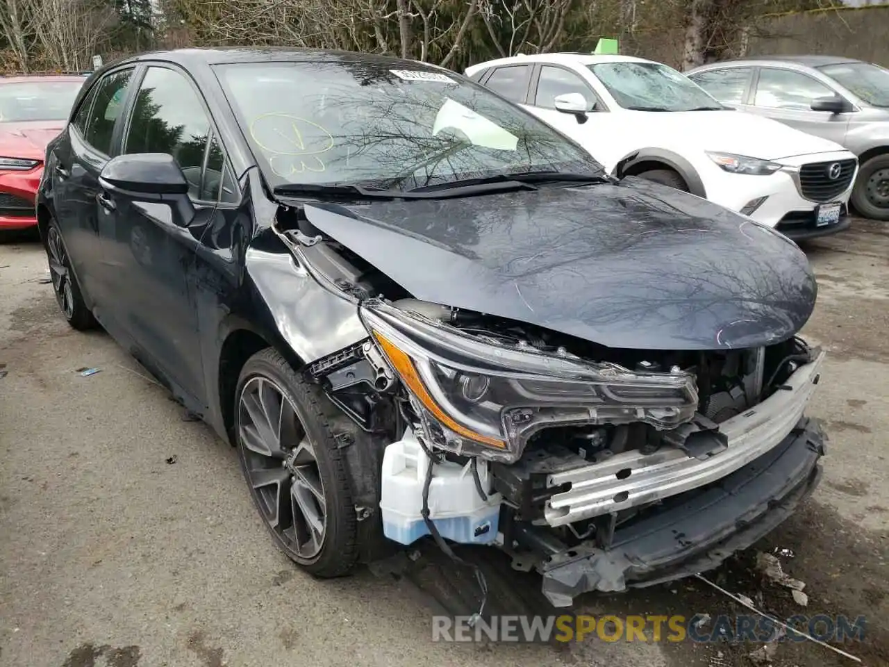 1 Photograph of a damaged car JTNK4RBE8K3056033 TOYOTA COROLLA 2019