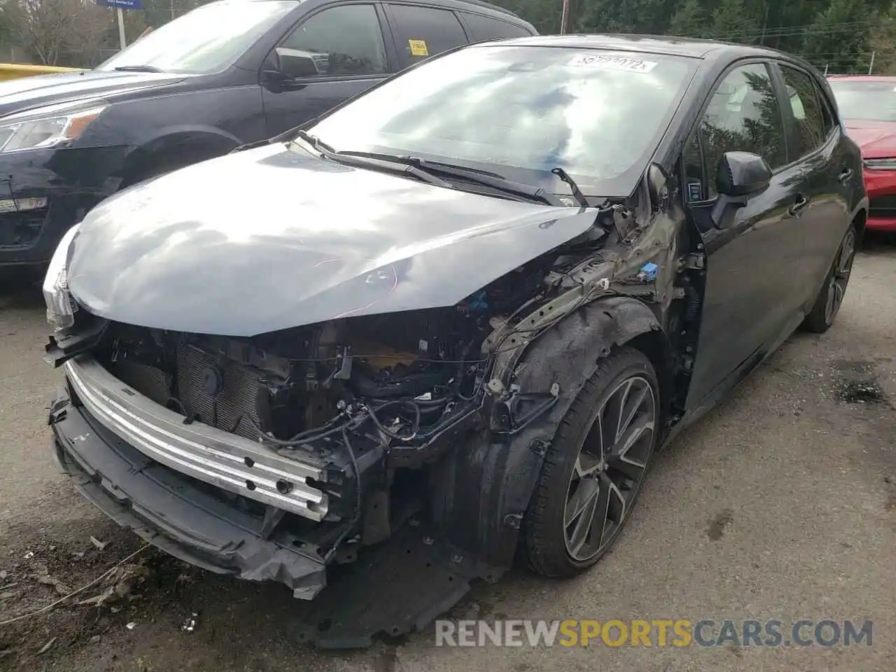 2 Photograph of a damaged car JTNK4RBE8K3056033 TOYOTA COROLLA 2019