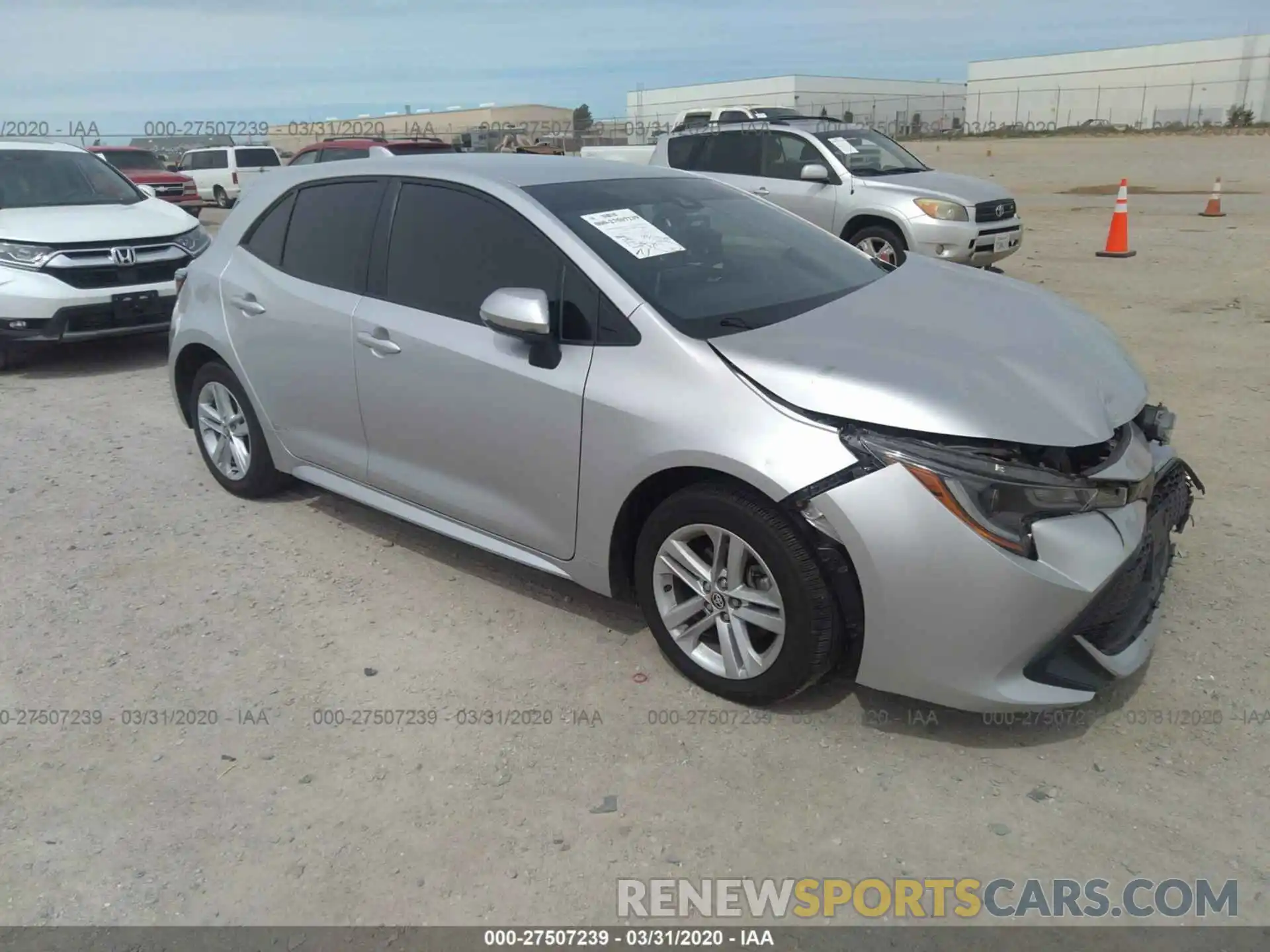 1 Photograph of a damaged car JTNK4RBE8K3057067 TOYOTA COROLLA 2019