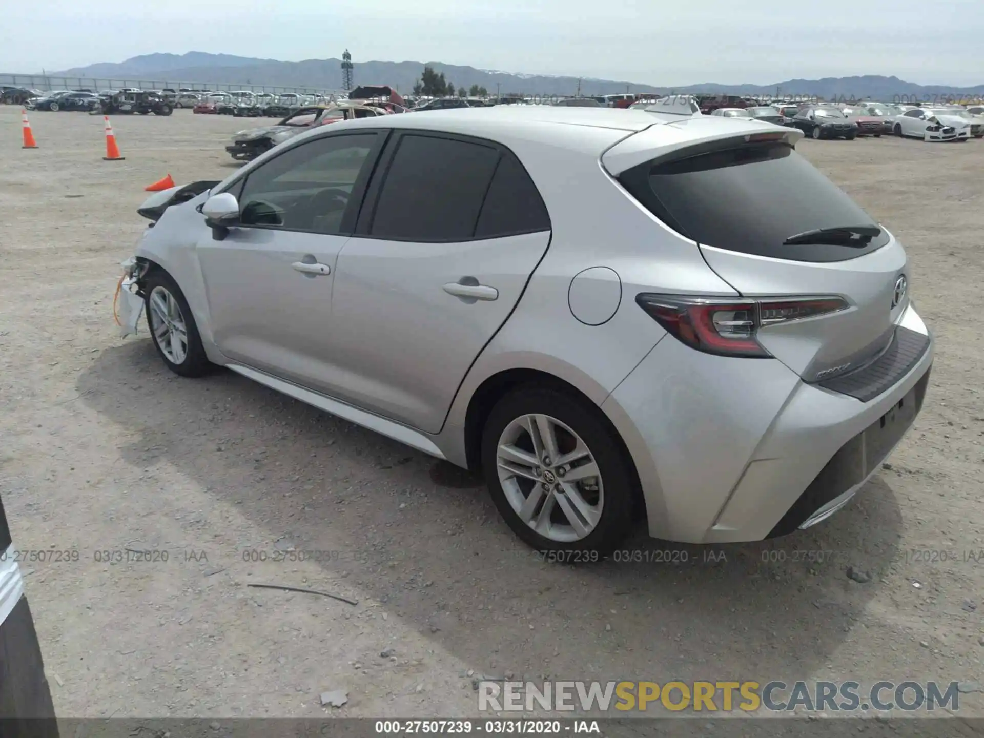 3 Photograph of a damaged car JTNK4RBE8K3057067 TOYOTA COROLLA 2019