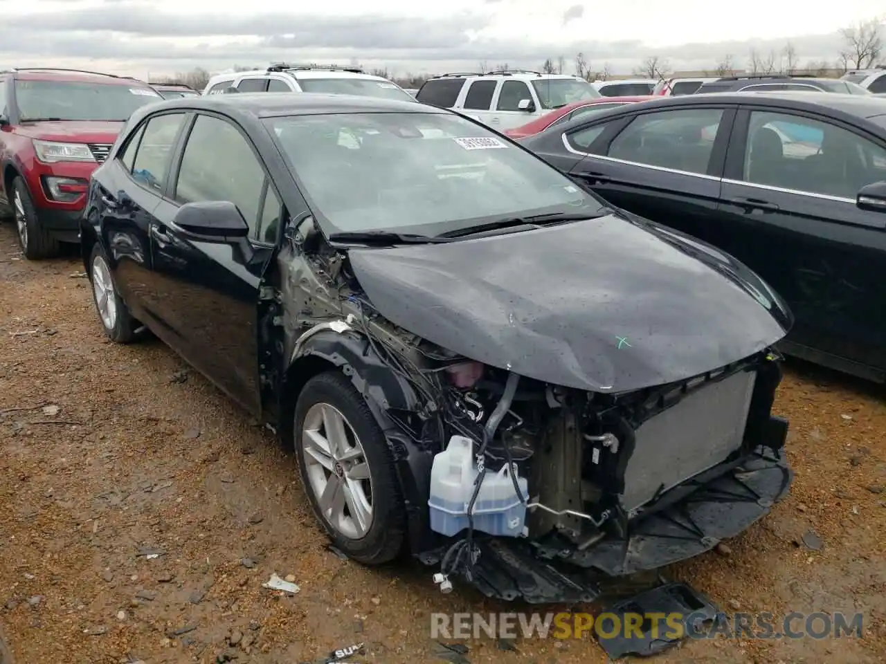 1 Photograph of a damaged car JTNK4RBE8K3057084 TOYOTA COROLLA 2019