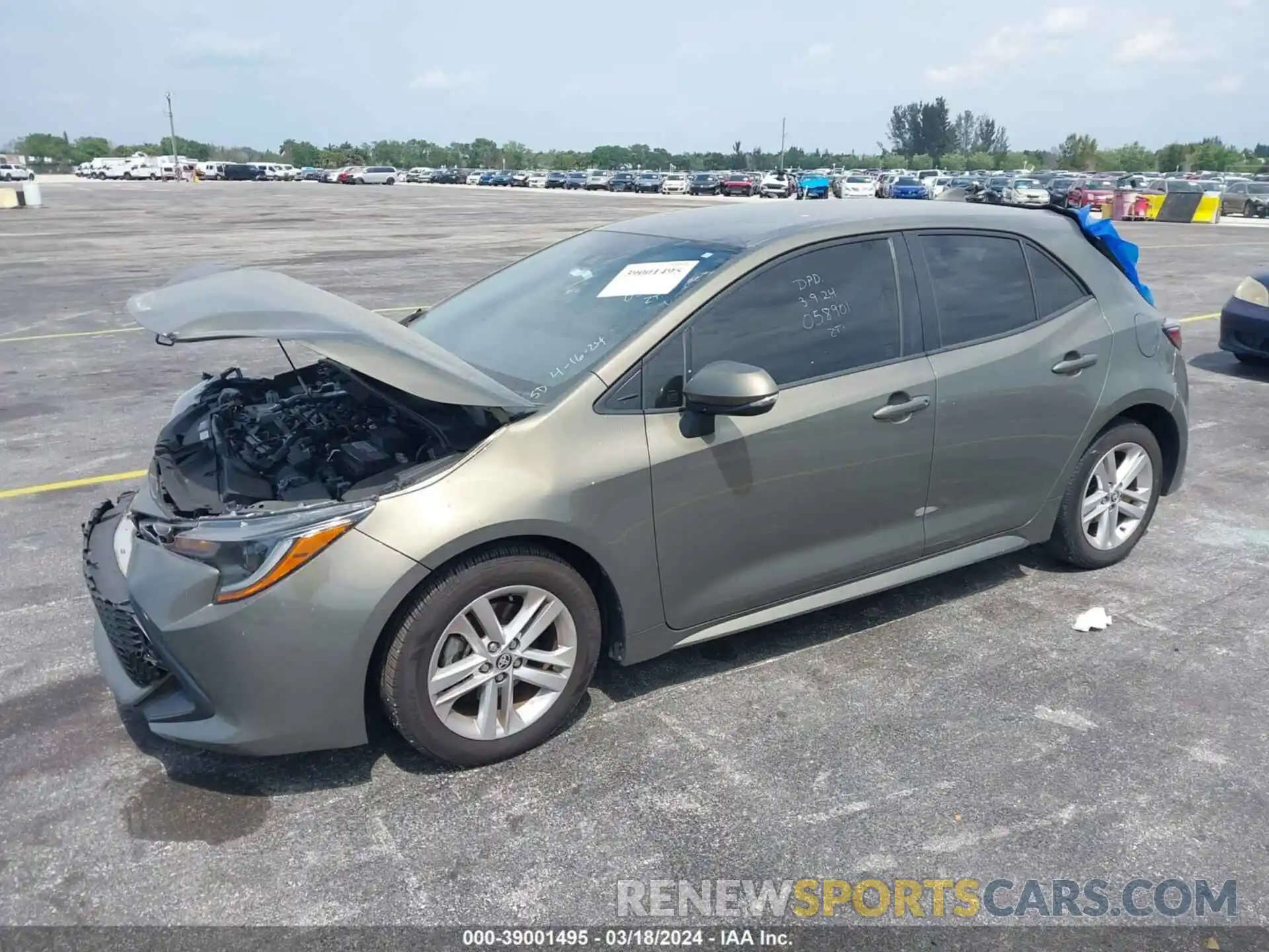 2 Photograph of a damaged car JTNK4RBE8K3058901 TOYOTA COROLLA 2019