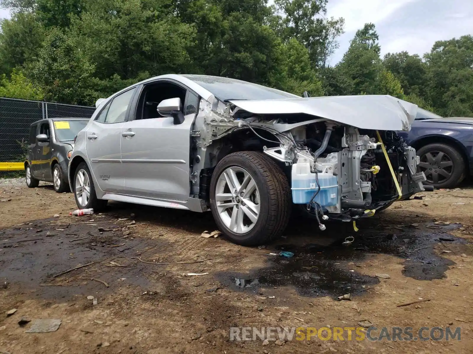 1 Photograph of a damaged car JTNK4RBE8K3062043 TOYOTA COROLLA 2019