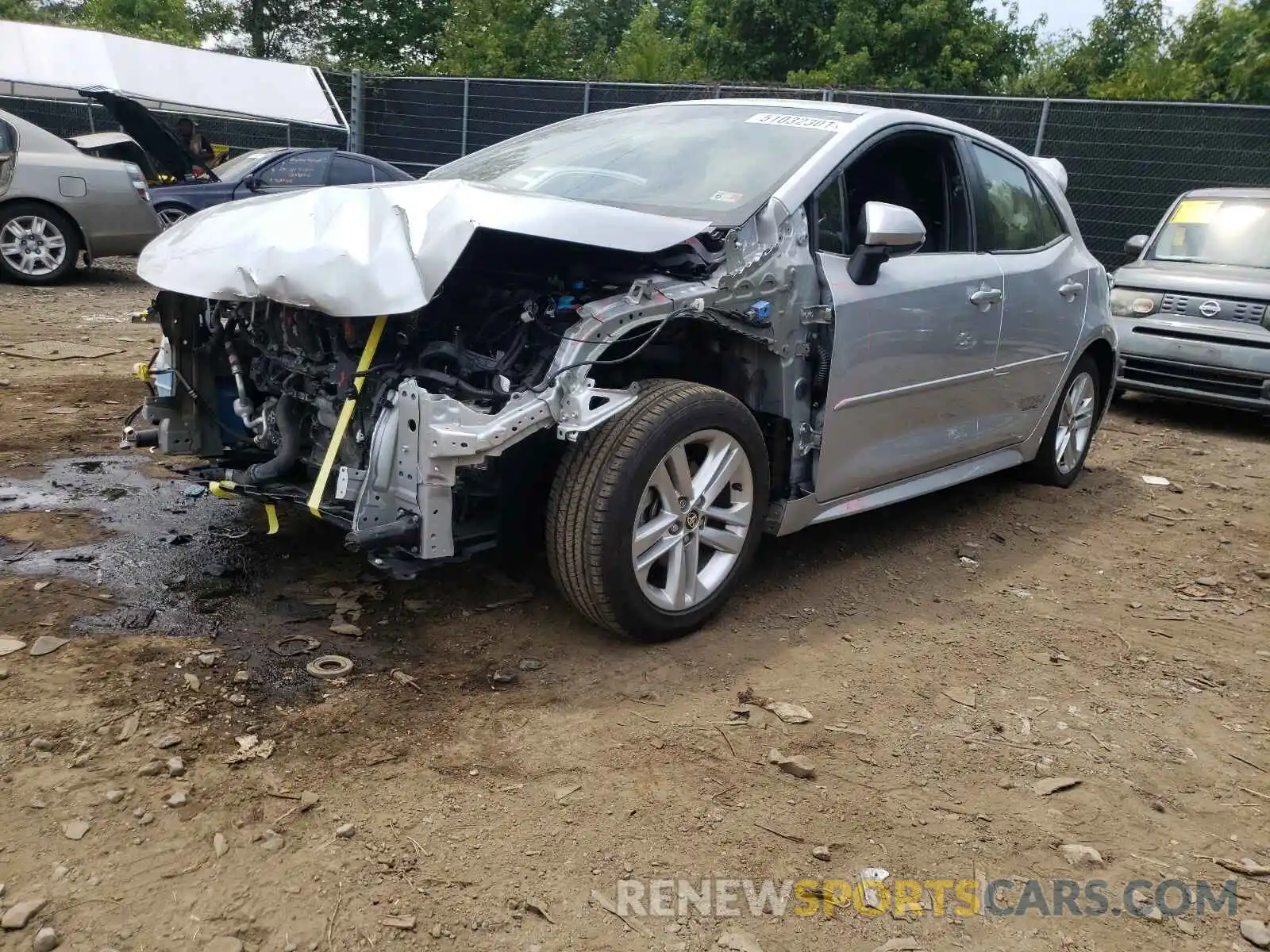 2 Photograph of a damaged car JTNK4RBE8K3062043 TOYOTA COROLLA 2019