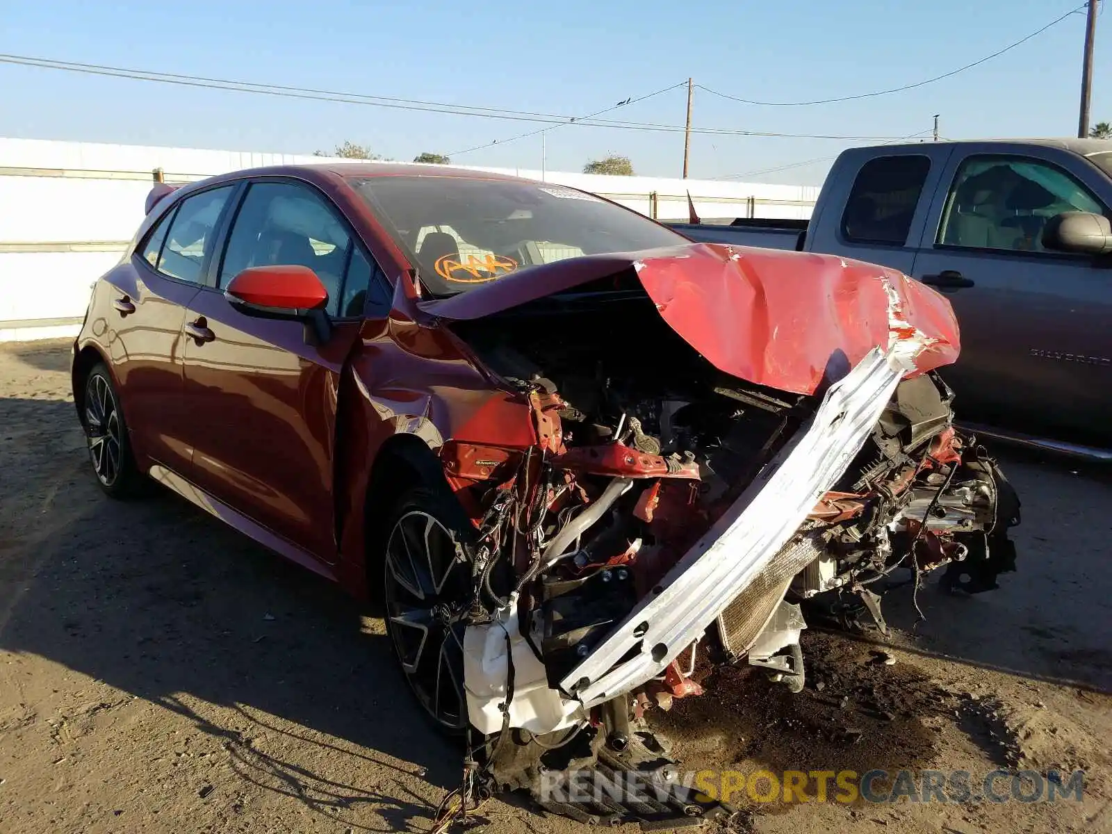 1 Photograph of a damaged car JTNK4RBE8K3062141 TOYOTA COROLLA 2019