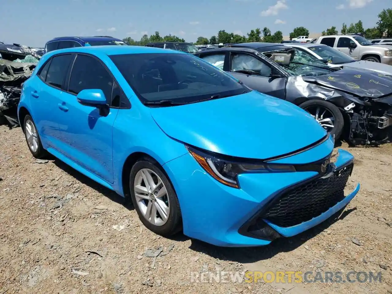 1 Photograph of a damaged car JTNK4RBE8K3063001 TOYOTA COROLLA 2019