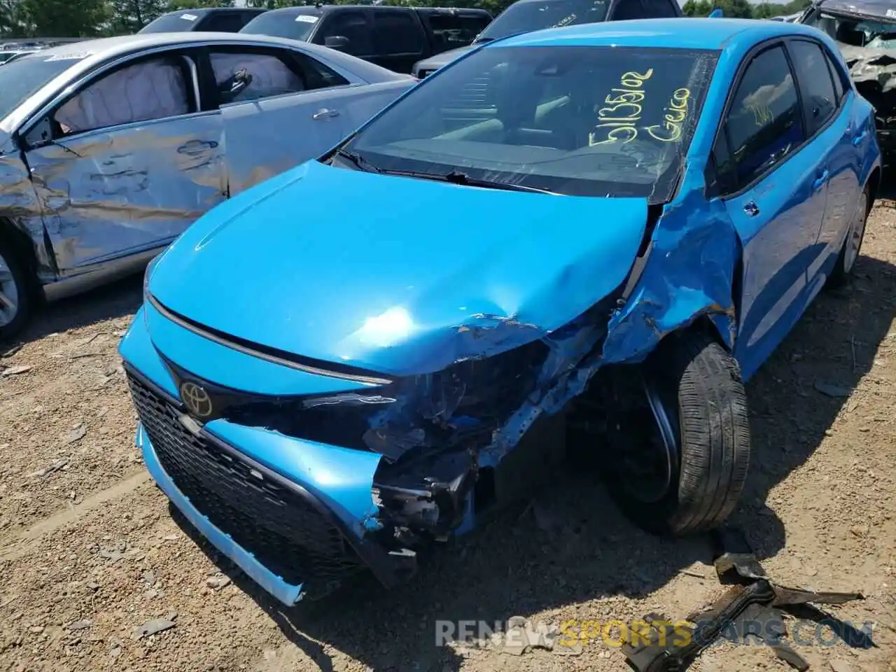 9 Photograph of a damaged car JTNK4RBE8K3063001 TOYOTA COROLLA 2019