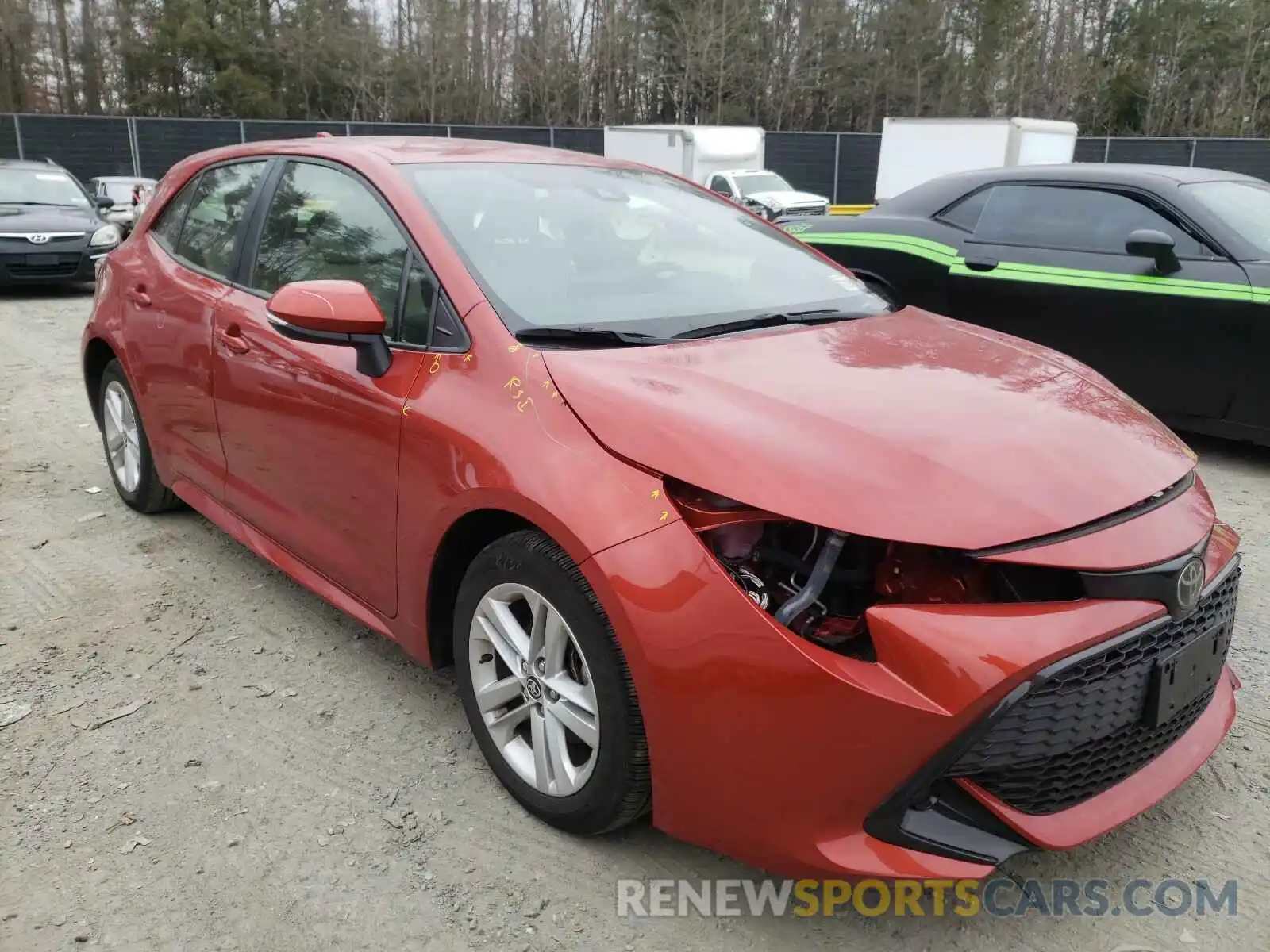 1 Photograph of a damaged car JTNK4RBE8K3063063 TOYOTA COROLLA 2019