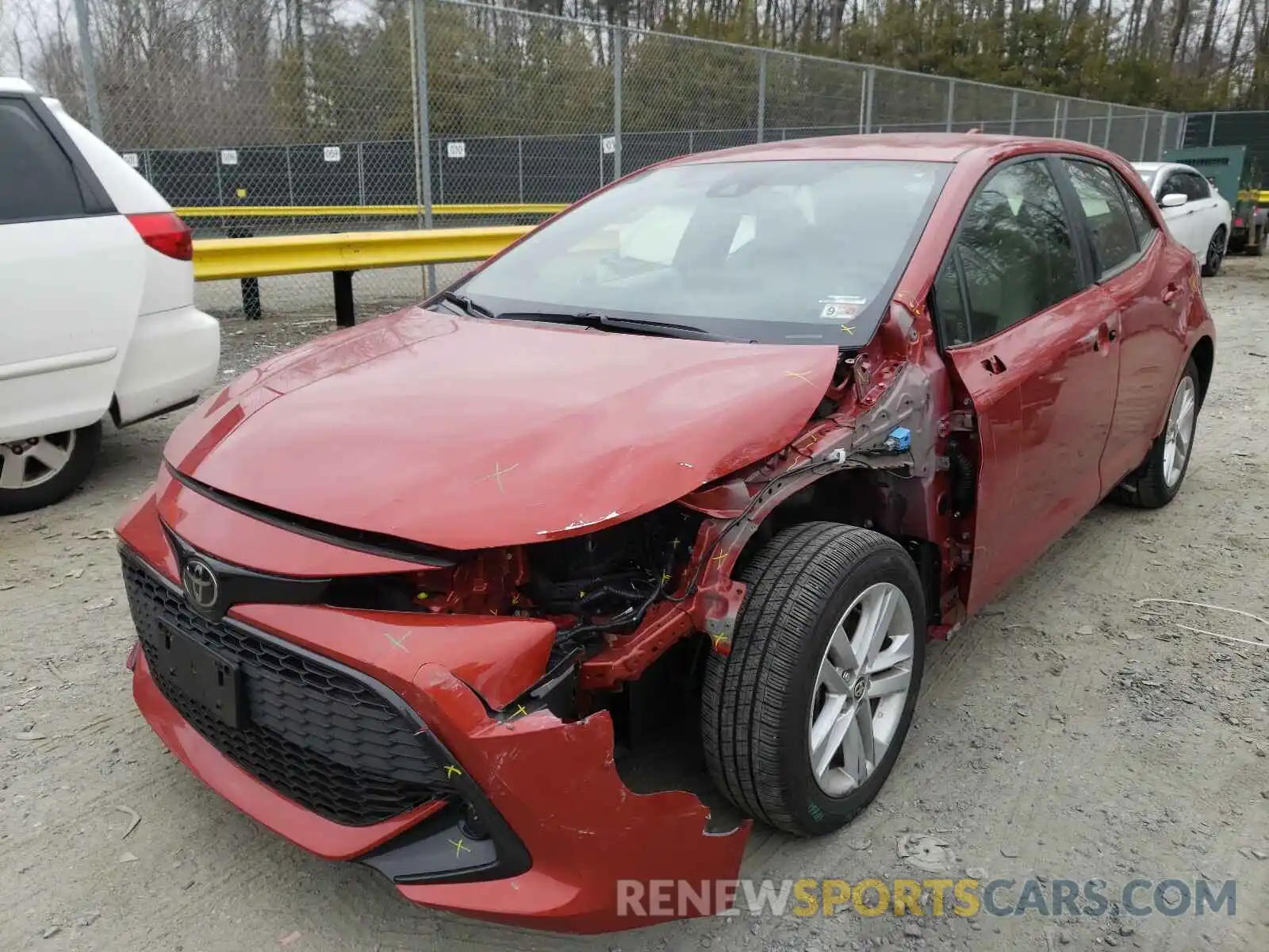 2 Photograph of a damaged car JTNK4RBE8K3063063 TOYOTA COROLLA 2019