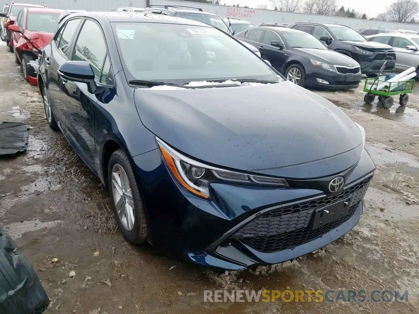 1 Photograph of a damaged car JTNK4RBE8K3063693 TOYOTA COROLLA 2019