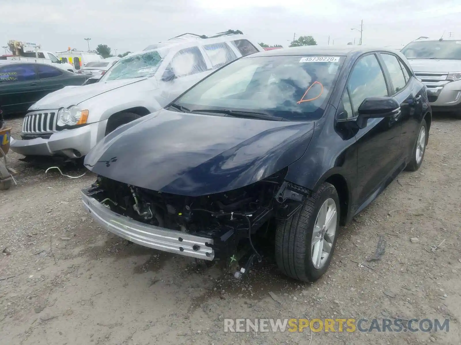 2 Photograph of a damaged car JTNK4RBE8K3064066 TOYOTA COROLLA 2019