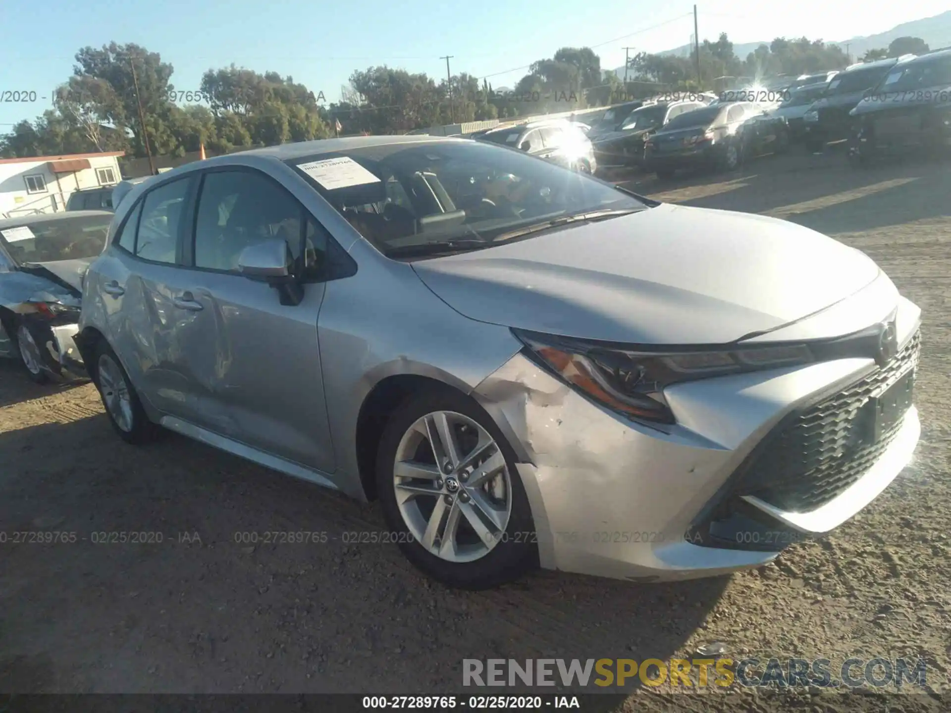 1 Photograph of a damaged car JTNK4RBE8K3064844 TOYOTA COROLLA 2019