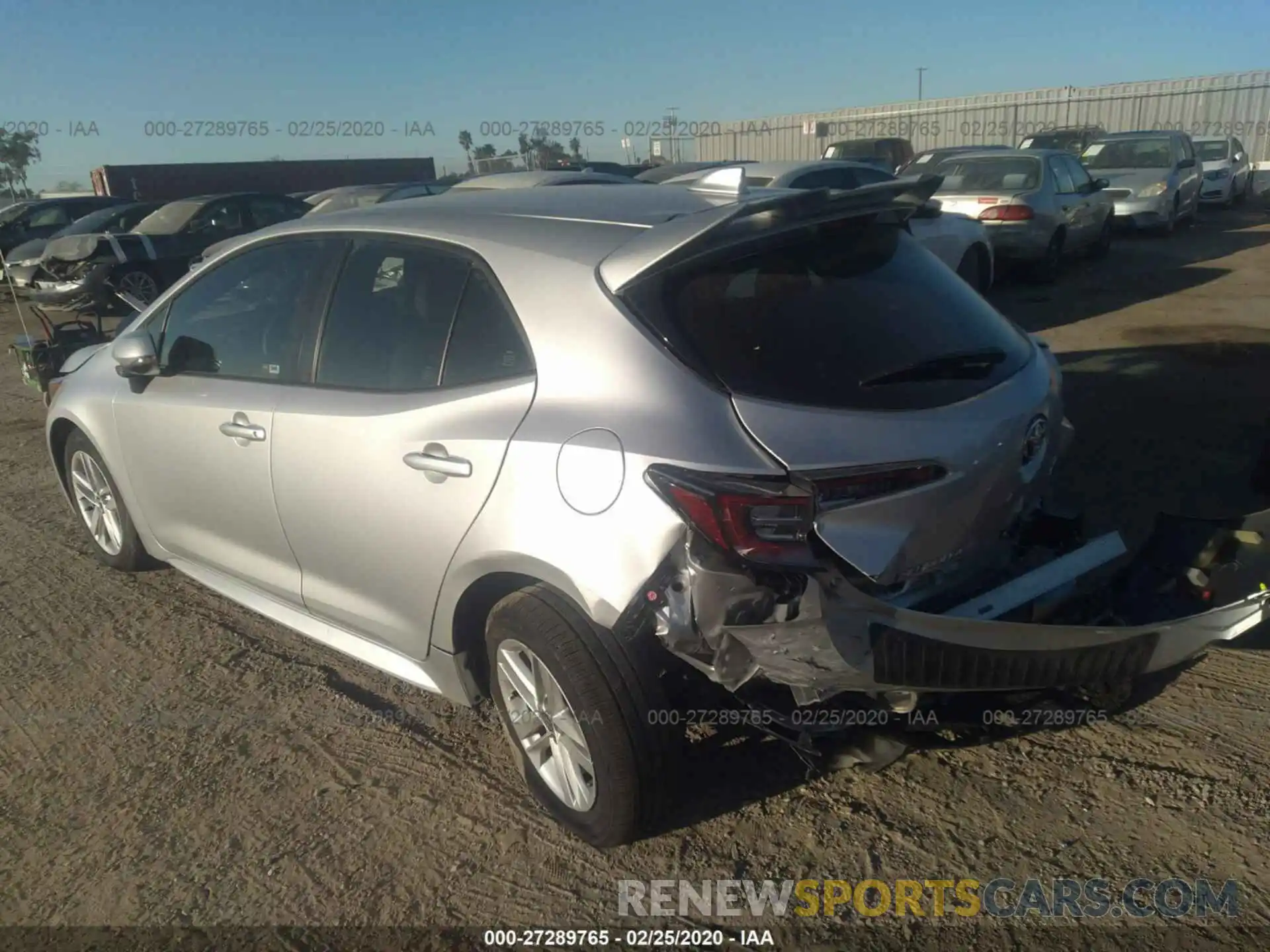 3 Photograph of a damaged car JTNK4RBE8K3064844 TOYOTA COROLLA 2019