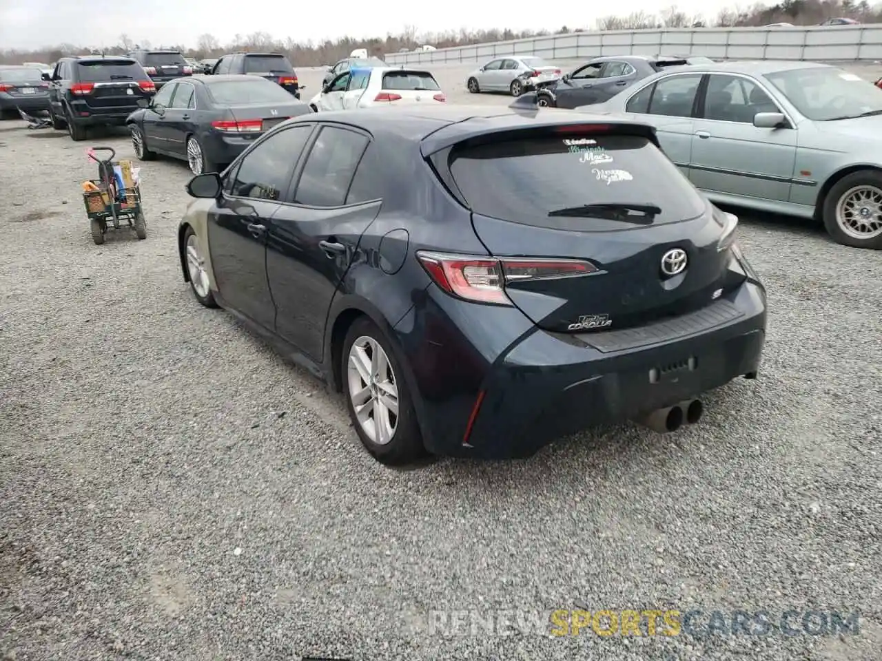 3 Photograph of a damaged car JTNK4RBE8K3065993 TOYOTA COROLLA 2019