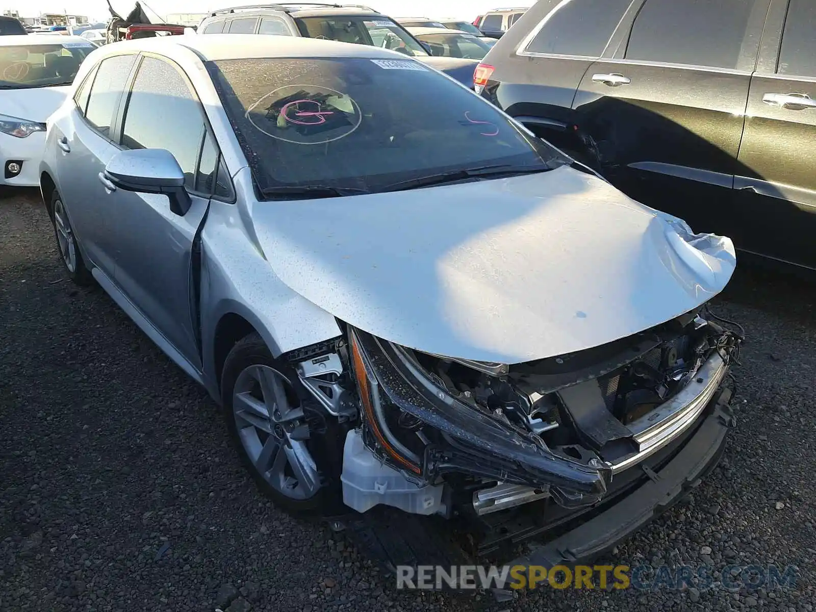 1 Photograph of a damaged car JTNK4RBE8K3067047 TOYOTA COROLLA 2019