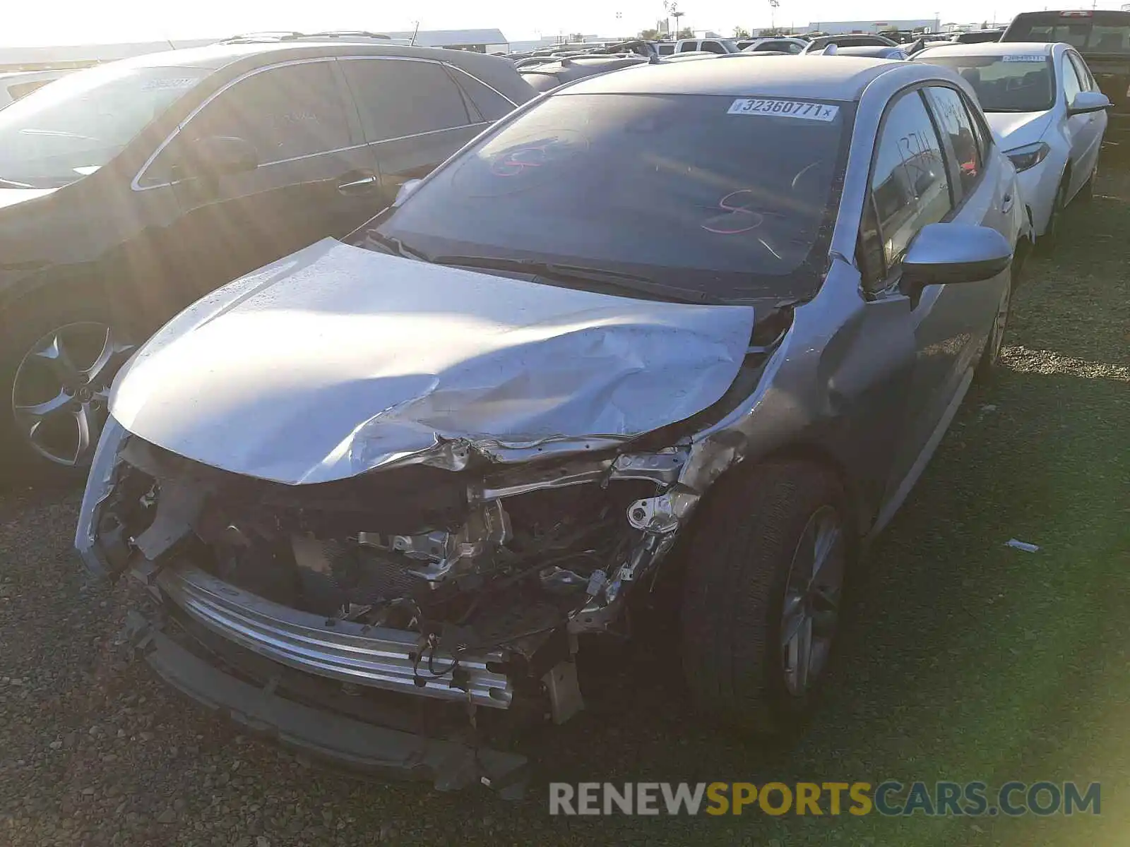 2 Photograph of a damaged car JTNK4RBE8K3067047 TOYOTA COROLLA 2019