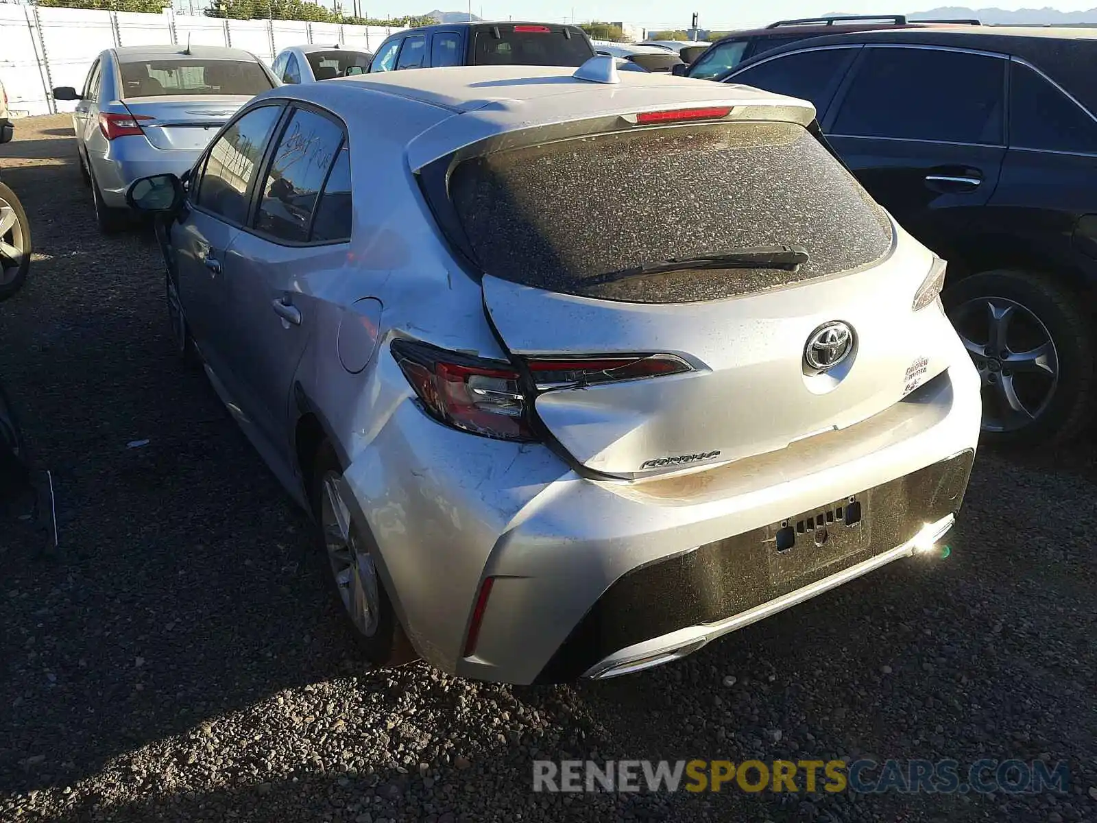 3 Photograph of a damaged car JTNK4RBE8K3067047 TOYOTA COROLLA 2019