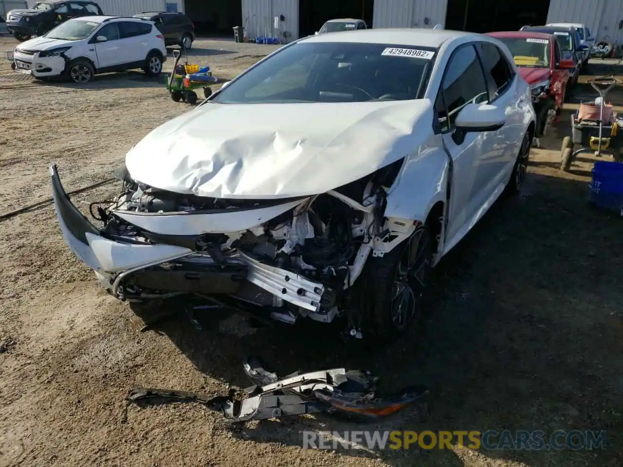 2 Photograph of a damaged car JTNK4RBE8K3069350 TOYOTA COROLLA 2019