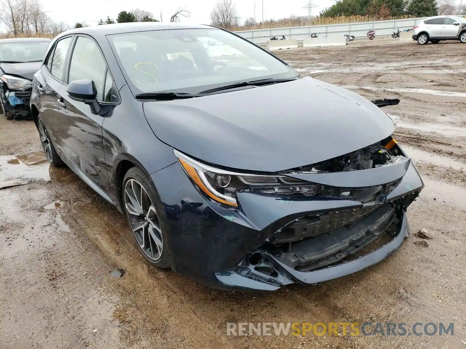 1 Photograph of a damaged car JTNK4RBE8K3069378 TOYOTA COROLLA 2019